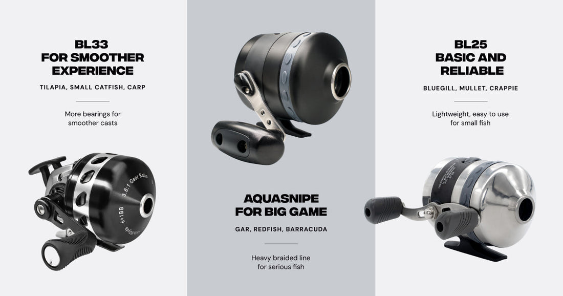 Bowfishing reel buyer’s guide: BL25 vs BL33 vs AQUASNIPE (BL40)
