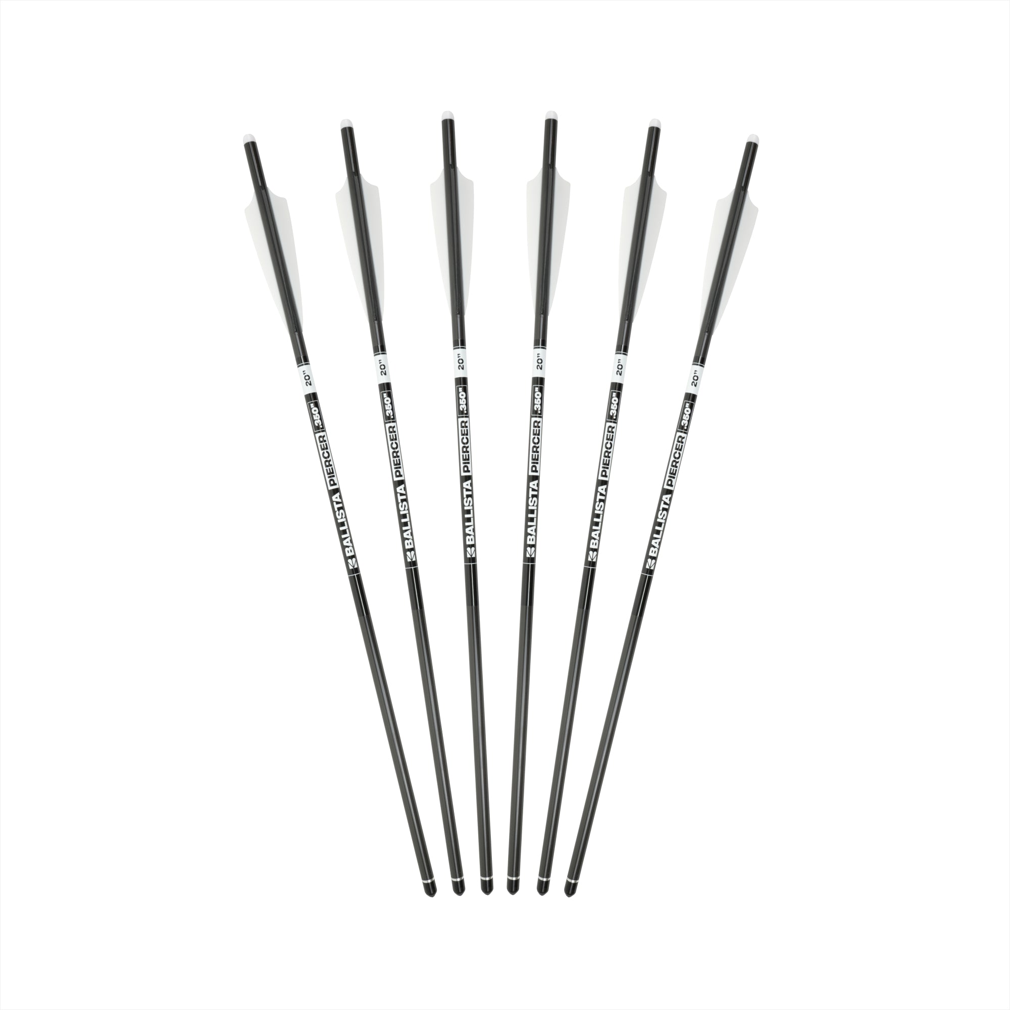 PIERCER 3-Vanes Carbon Crossbow Bolts - Ideal for MEGABAT Reverse - Pack of 6
