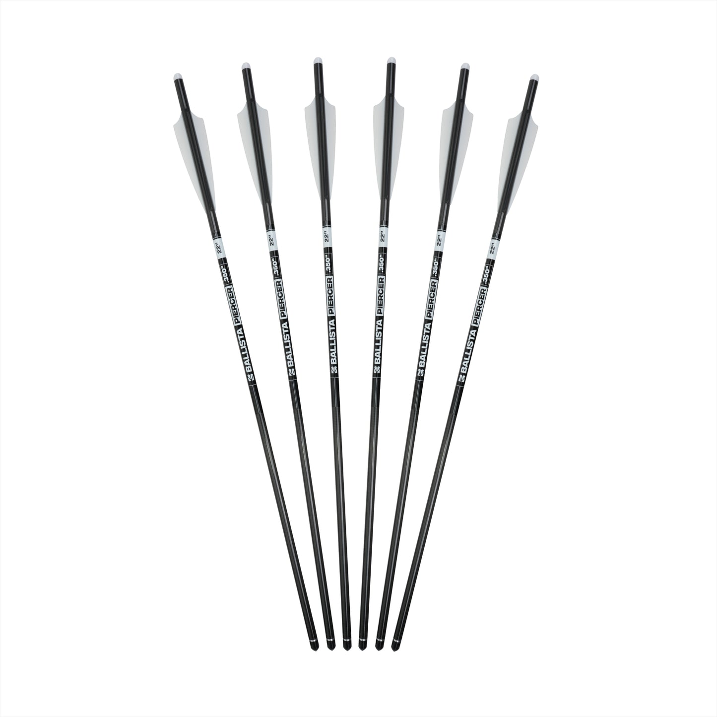 PIERCER 3-Vanes Carbon Crossbow Bolts - Ideal for MEGABAT Reverse - Pack of 6