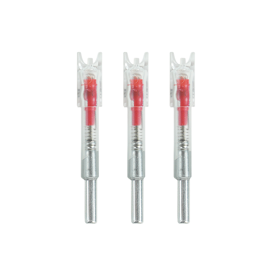 6mm Lighted Nocks - High Visibility LED, Long Battery Life - Blue / Red / Green - 3 pc