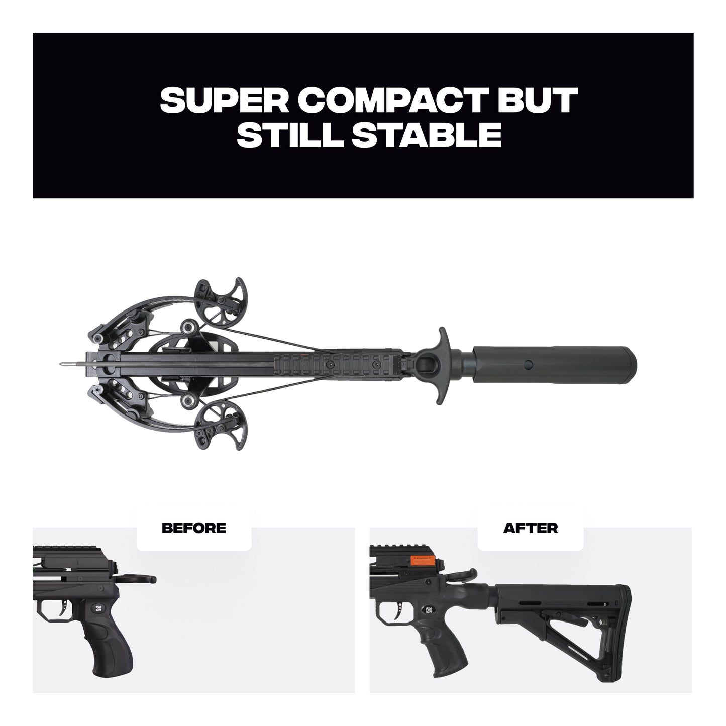 BAT Compound Mini Crossbow with Triangle-Stock - 300fps &130lbs - Refurbished