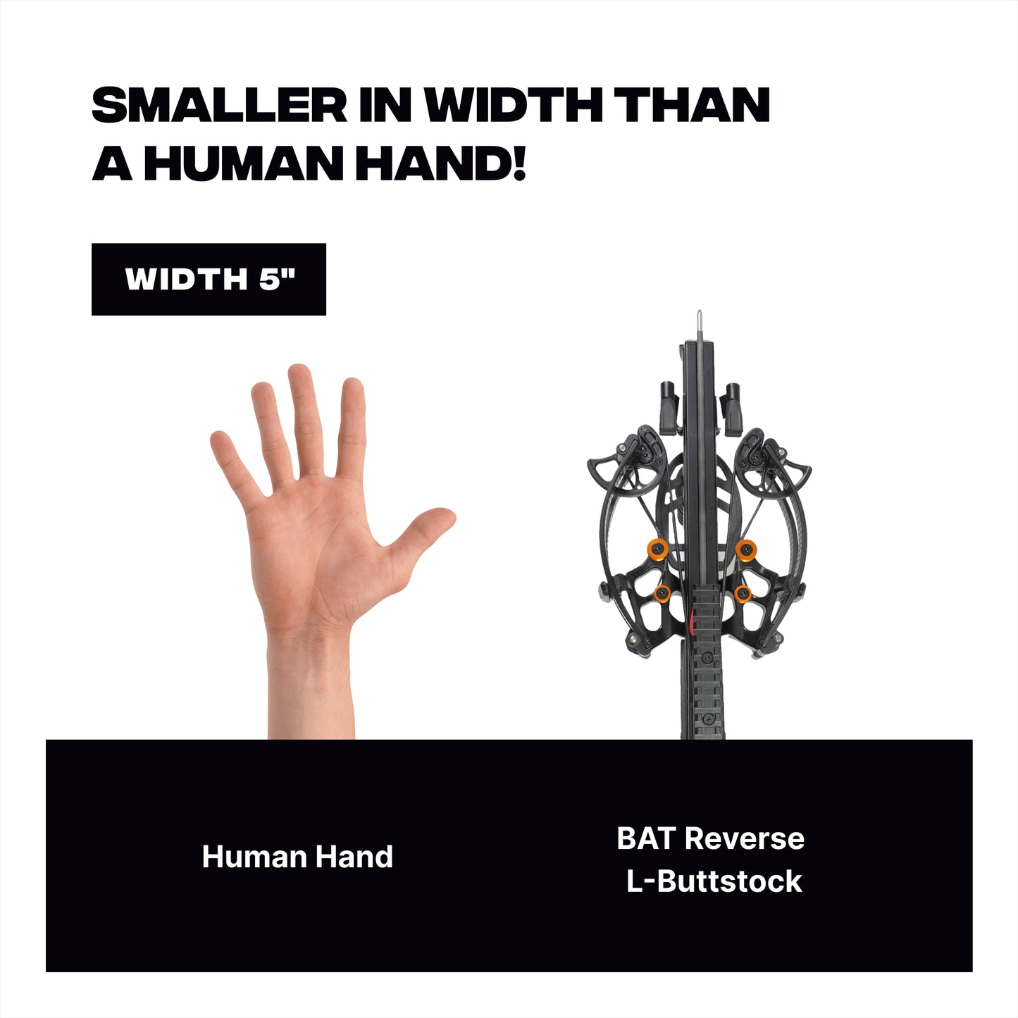 BAT Reverse Draw Compound Self-Cocking Mini Crossbow with L-Stock