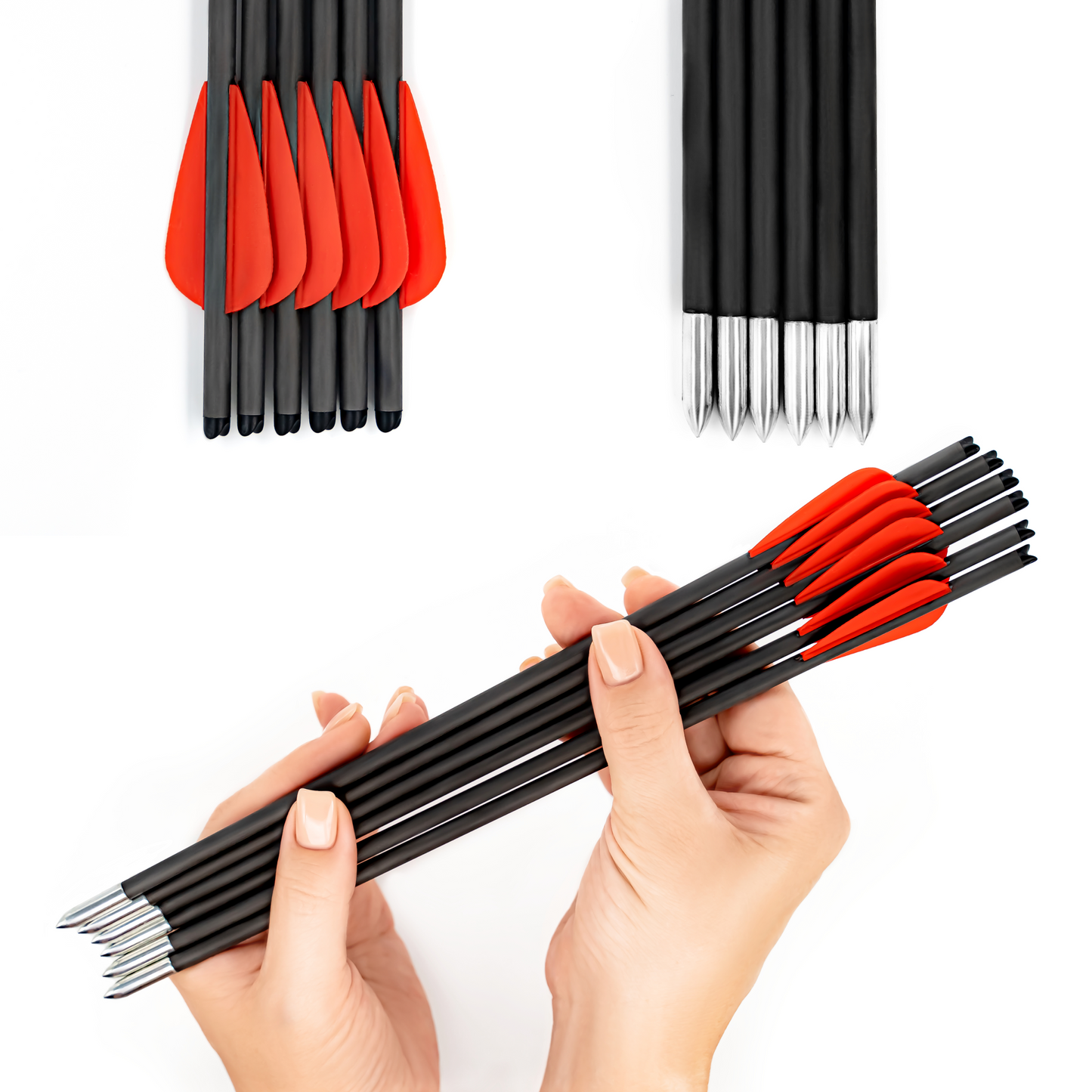Carbon Bolts 12.8" for Pistol Crossbow BALLISTA BAT (Pack of 6)