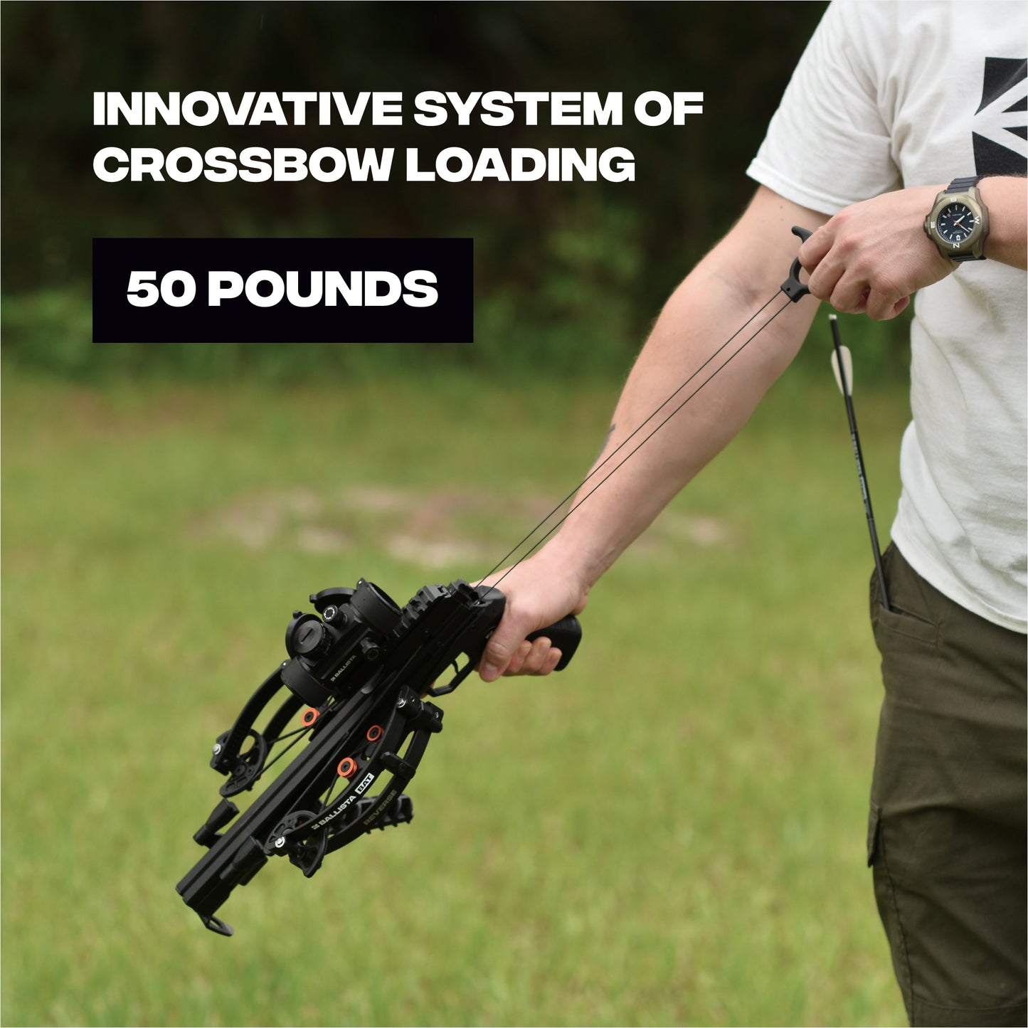 BAT Reverse Draw Compound Self-Cocking Pistol Crossbow - Refurbished
