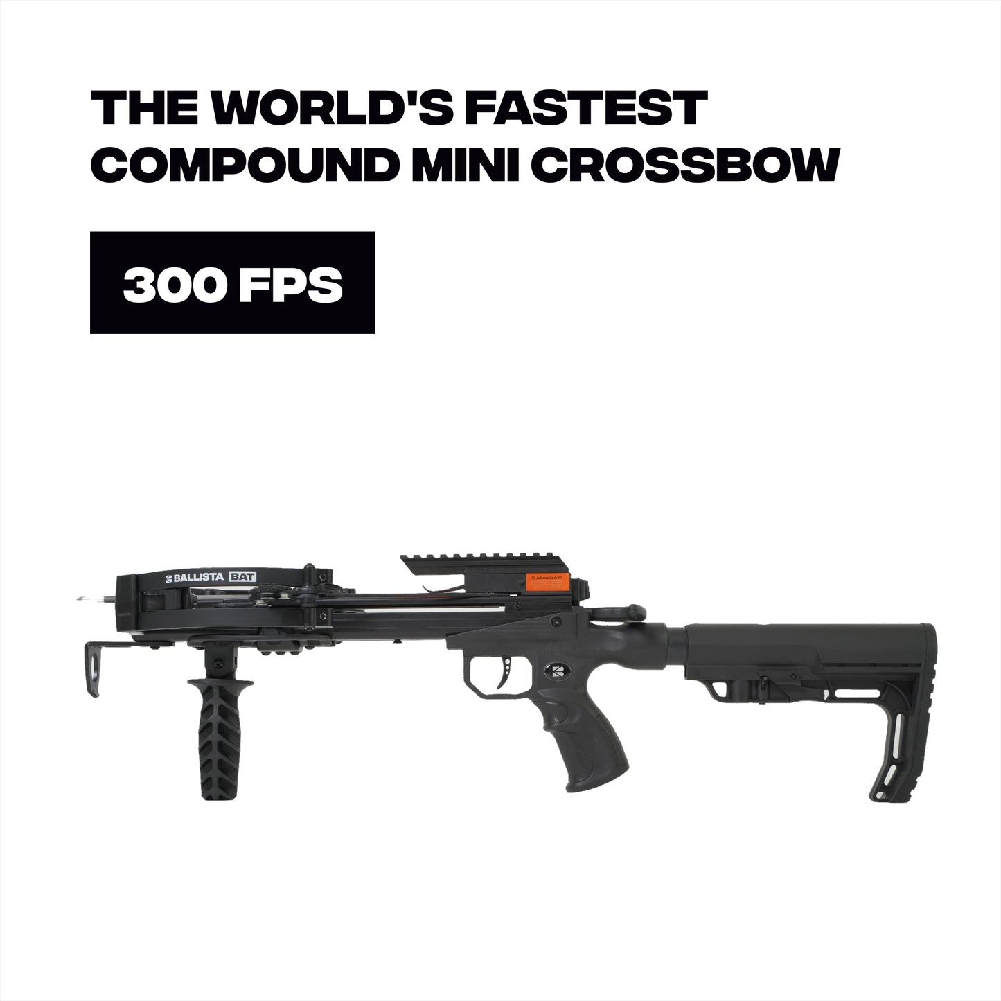 BAT Compound Crossbow Pistol with L-Stock - 300fps & 130lbs