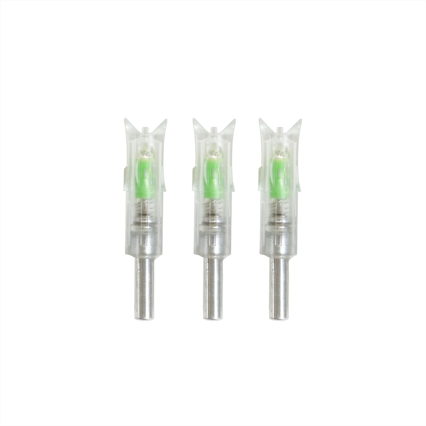 High Visibility 8.8 mm LED Lighted Nocks - Green / Red / Yellow / Blue - 3 pc