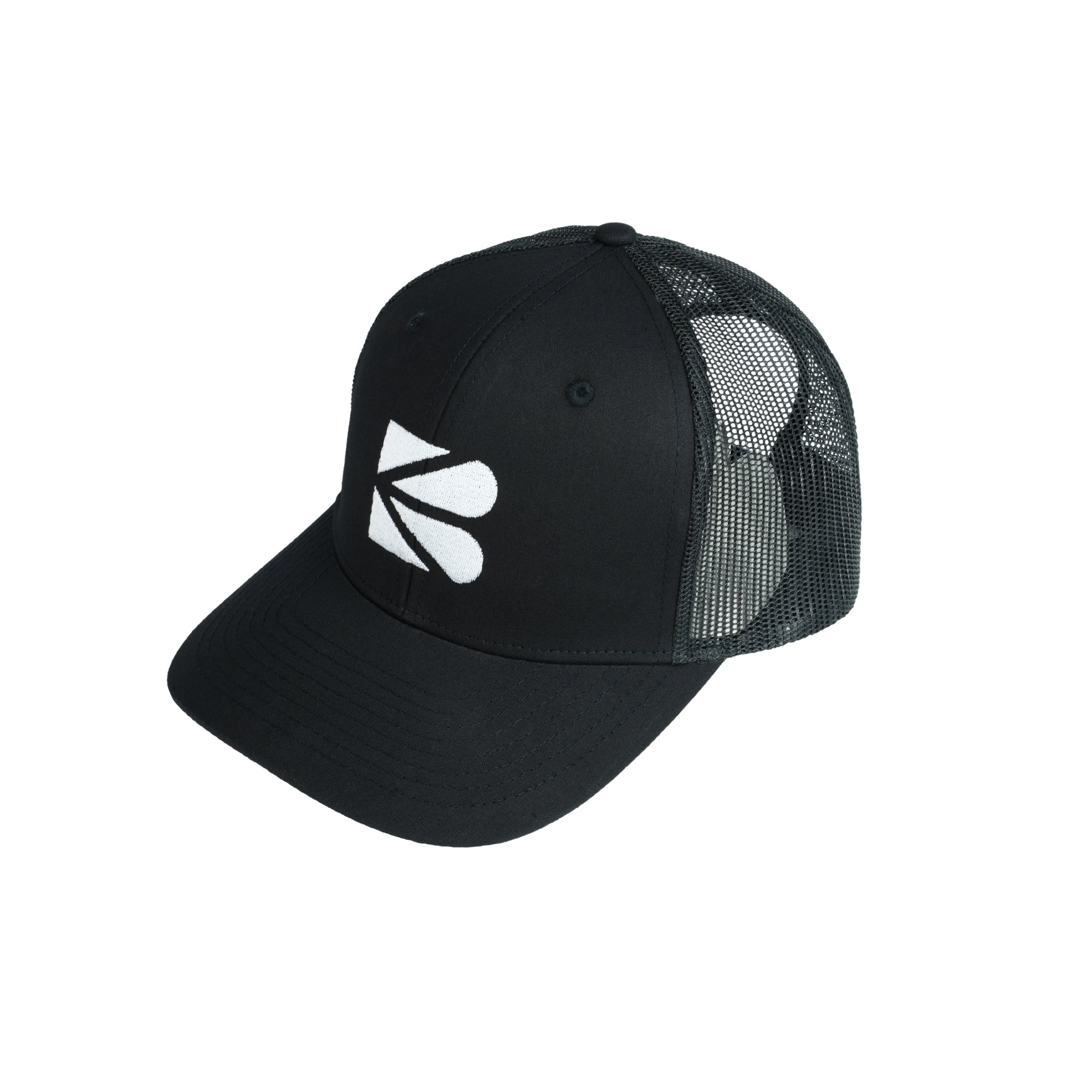 Black Trucker Cap – Classic Mesh-Back Hat with Embroidered Logo
