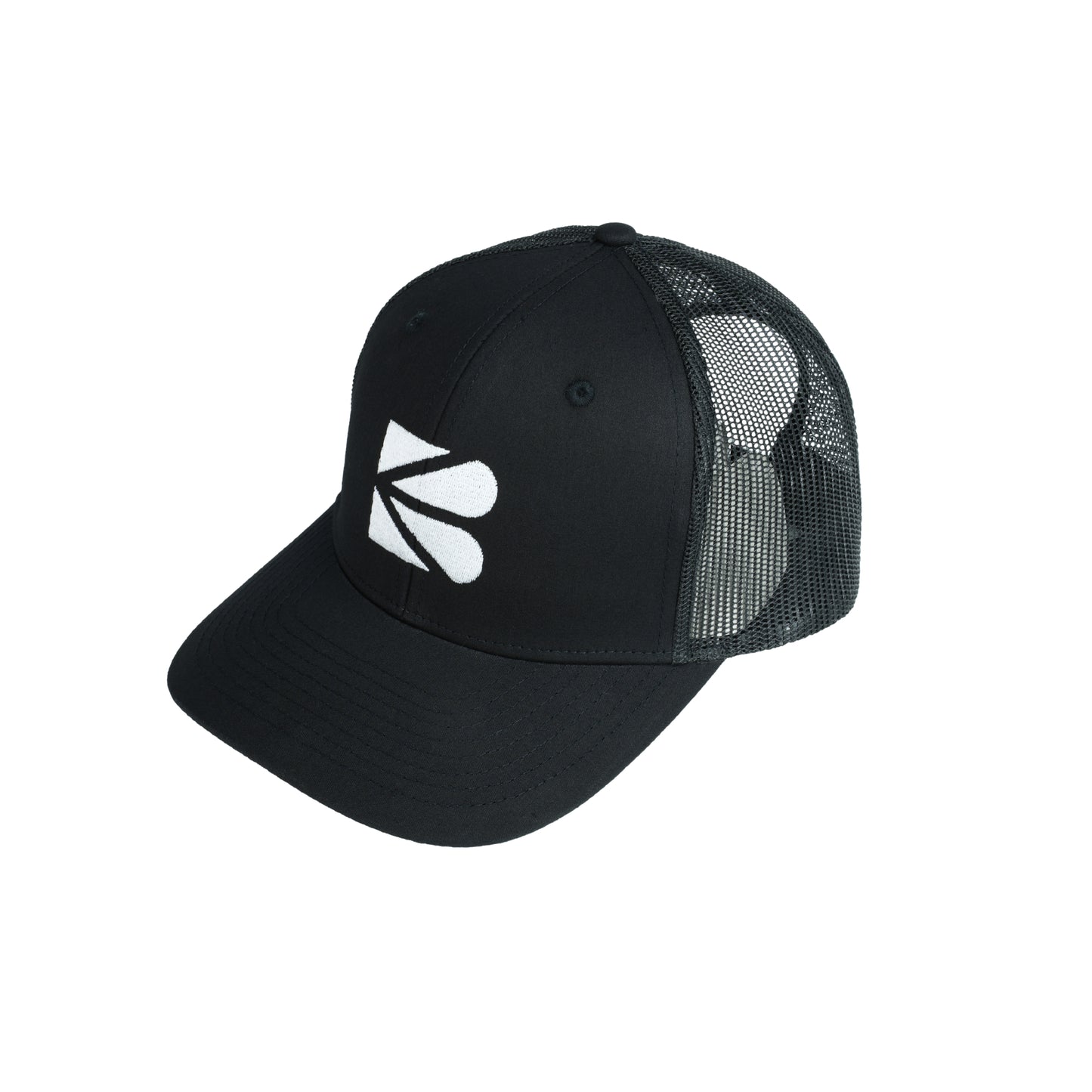 Black Trucker Cap – Classic Mesh-Back Hat with Embroidered Logo