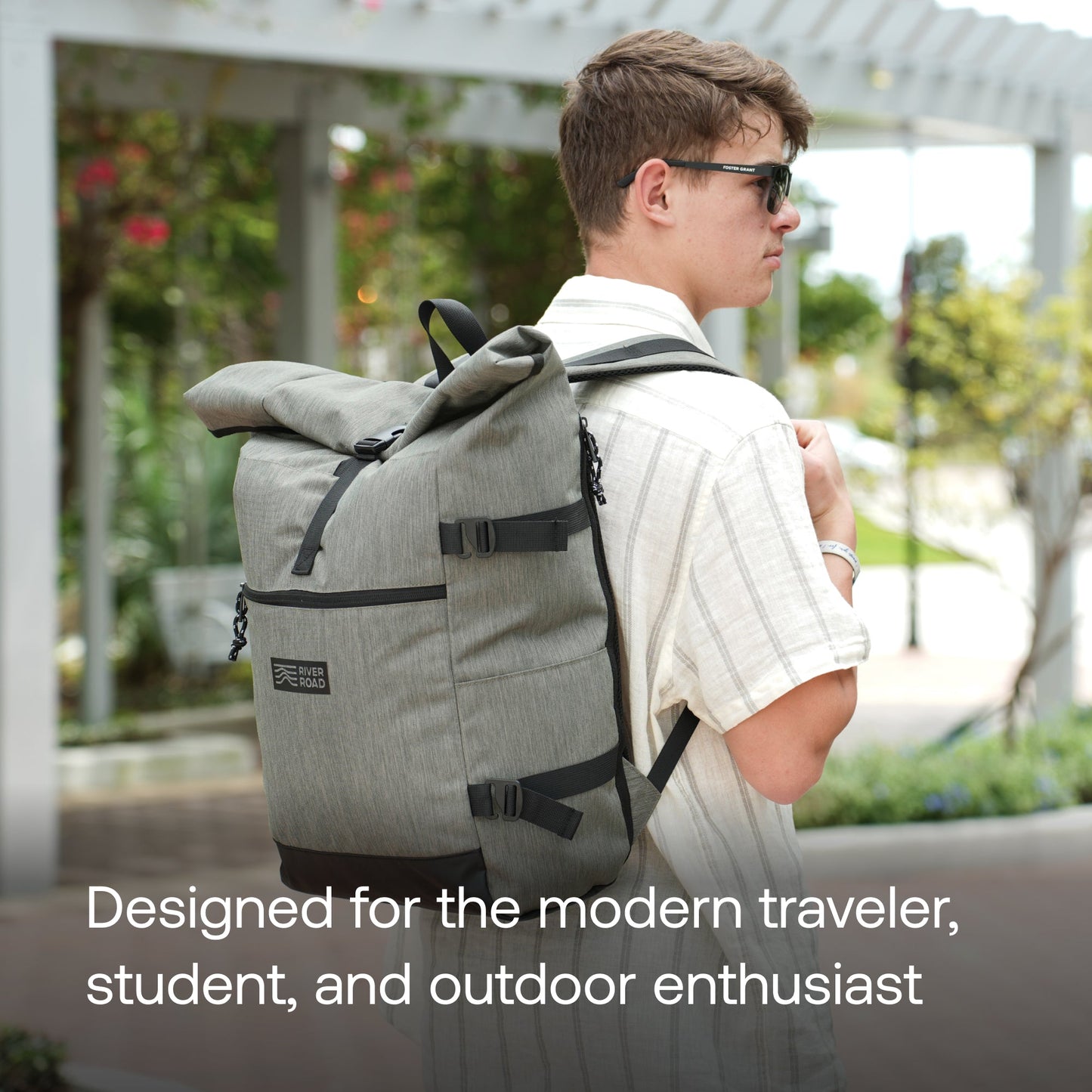 CityRoll Easy Access Backpack - Dark Green - 20 L