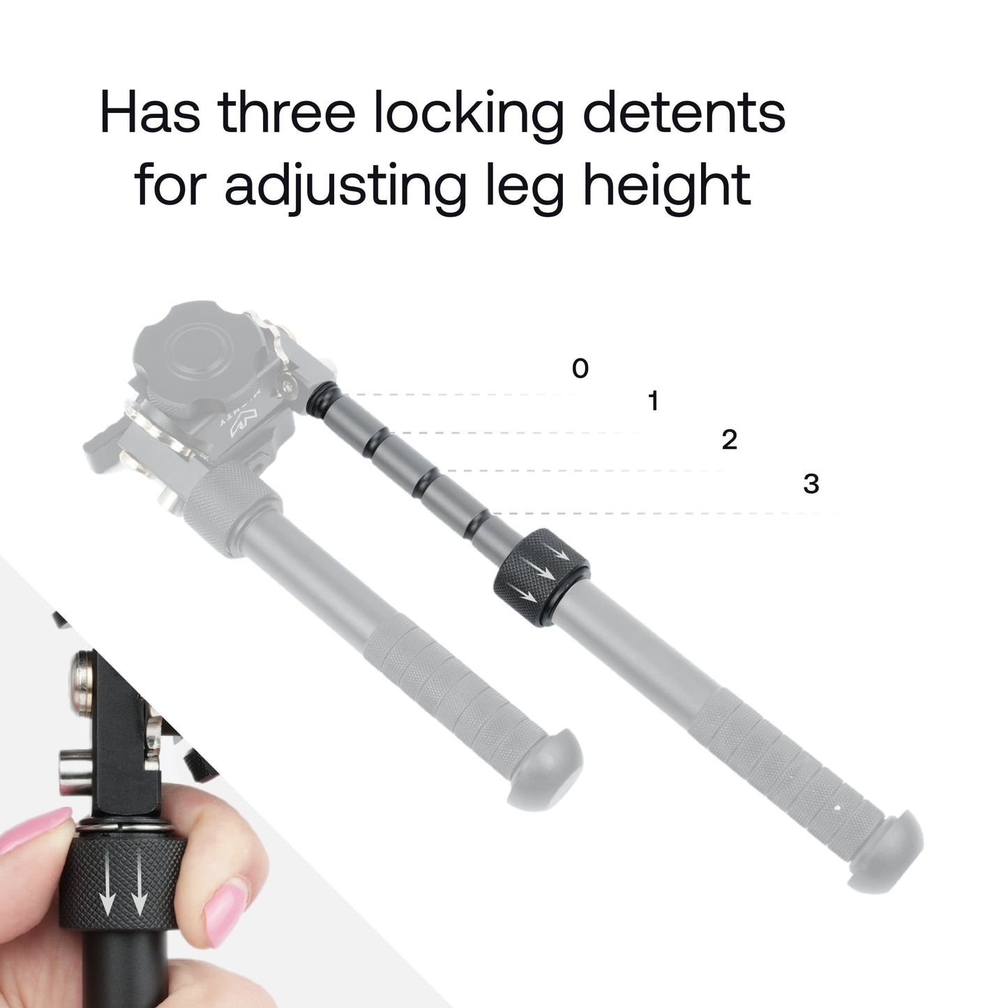 Mighty Hunting and Shooting Rifle Bipod with Standard Picatinny Mount Adapter