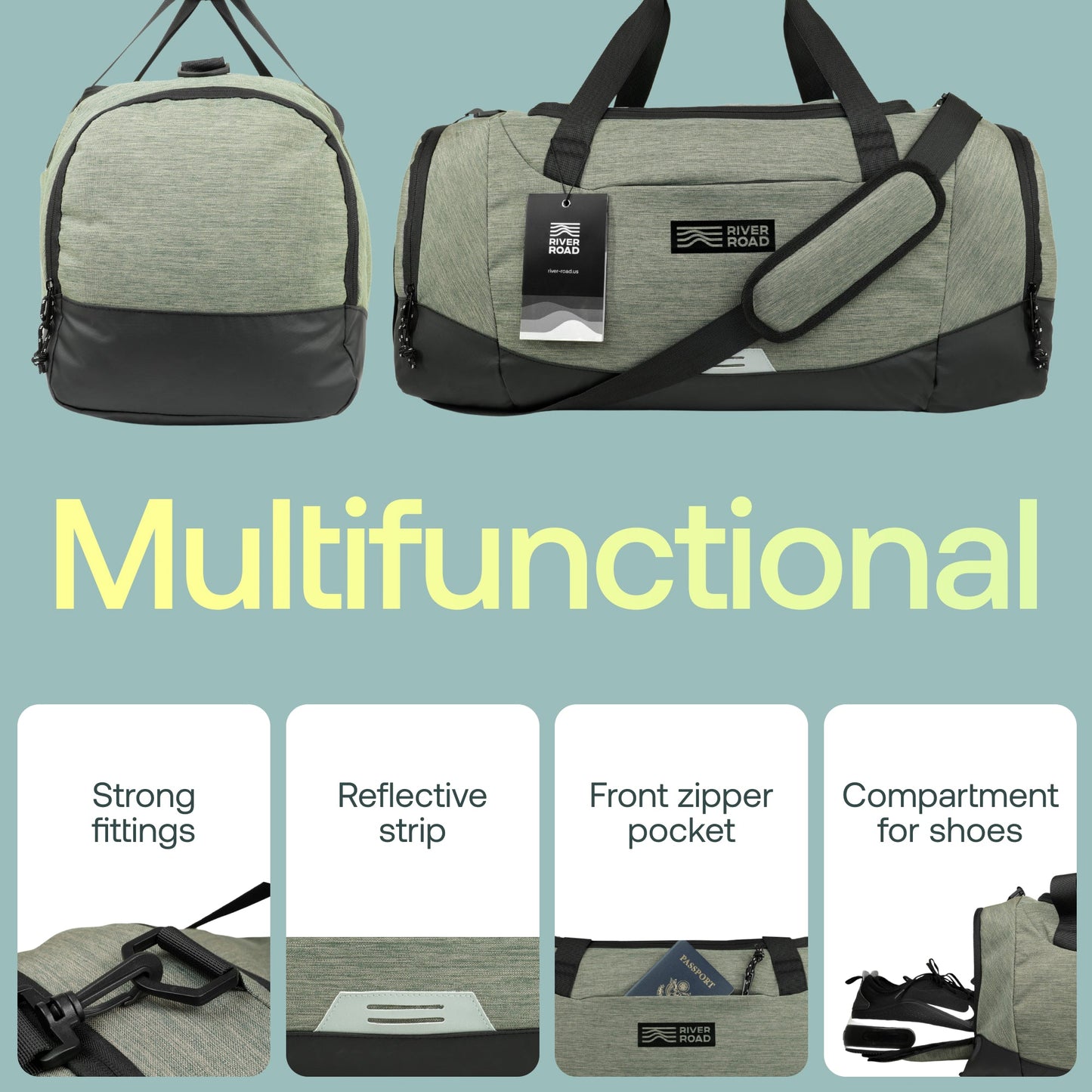 CityRoll Duffle Bag 40L Medium - Dark Green