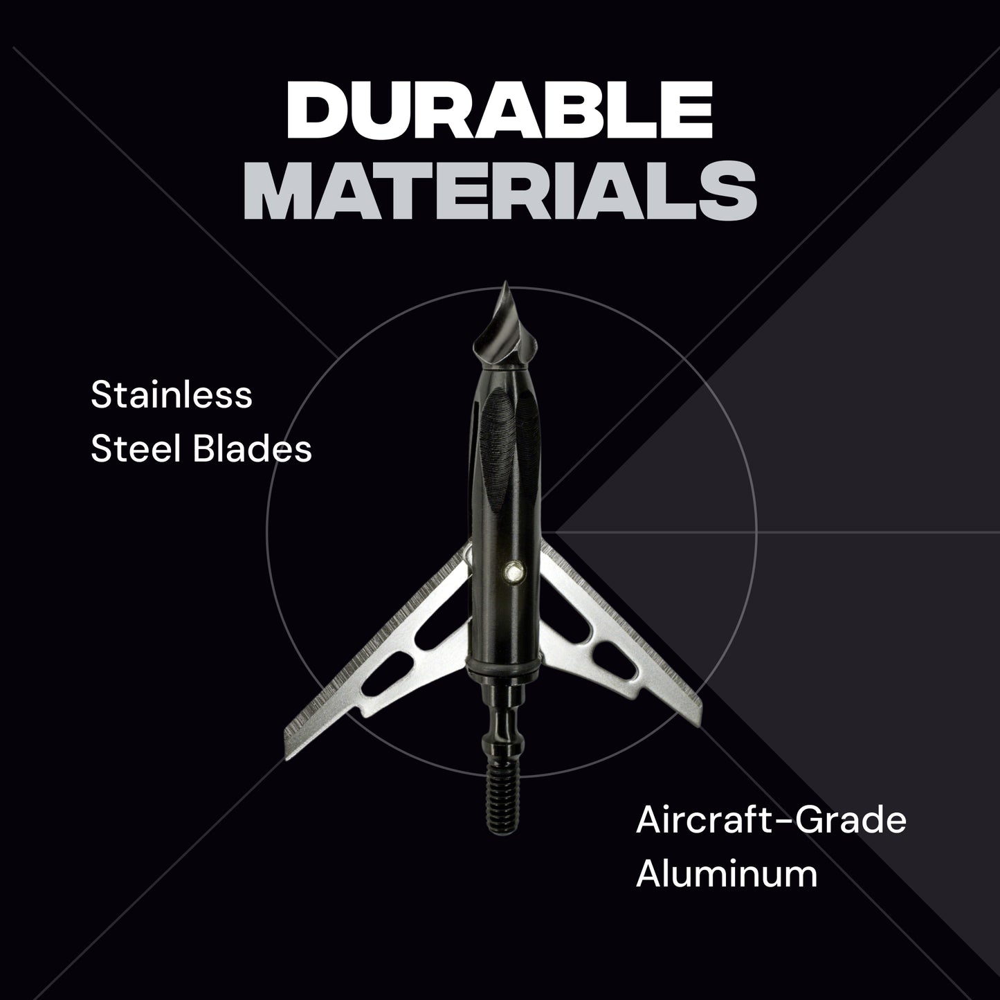 Mechanical Broadheads – 100 Grain, 2-Blade Expandable – 3 Pack