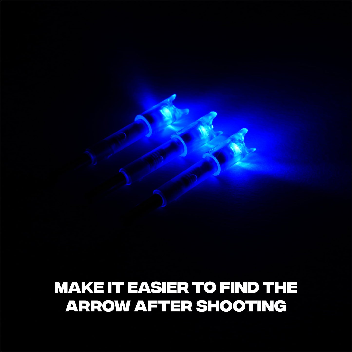 6mm Lighted Nocks - High Visibility LED, Long Battery Life - Blue / Red / Green - 3 pc