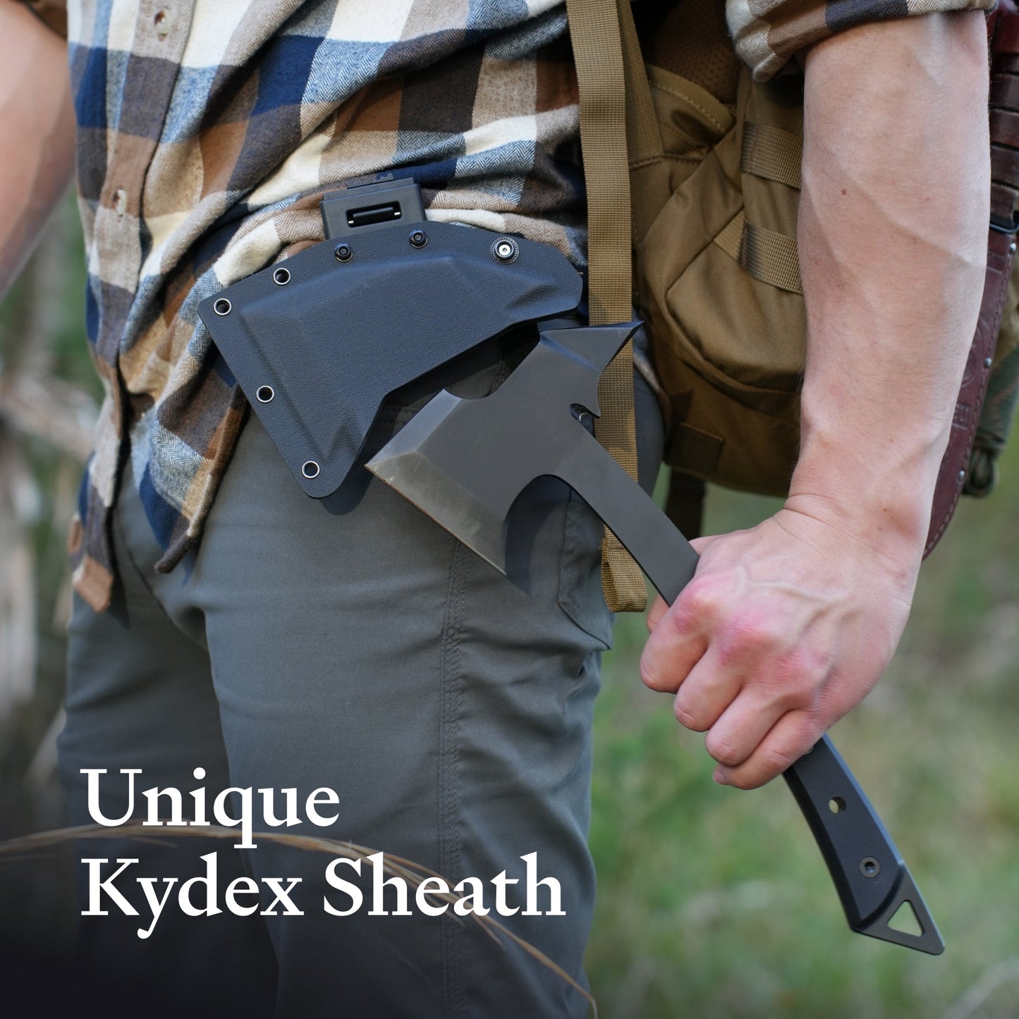 Black Thorn Hatchet - Stainless Steel, 14" Overall Length, 6.8" Blade, G10 Handle