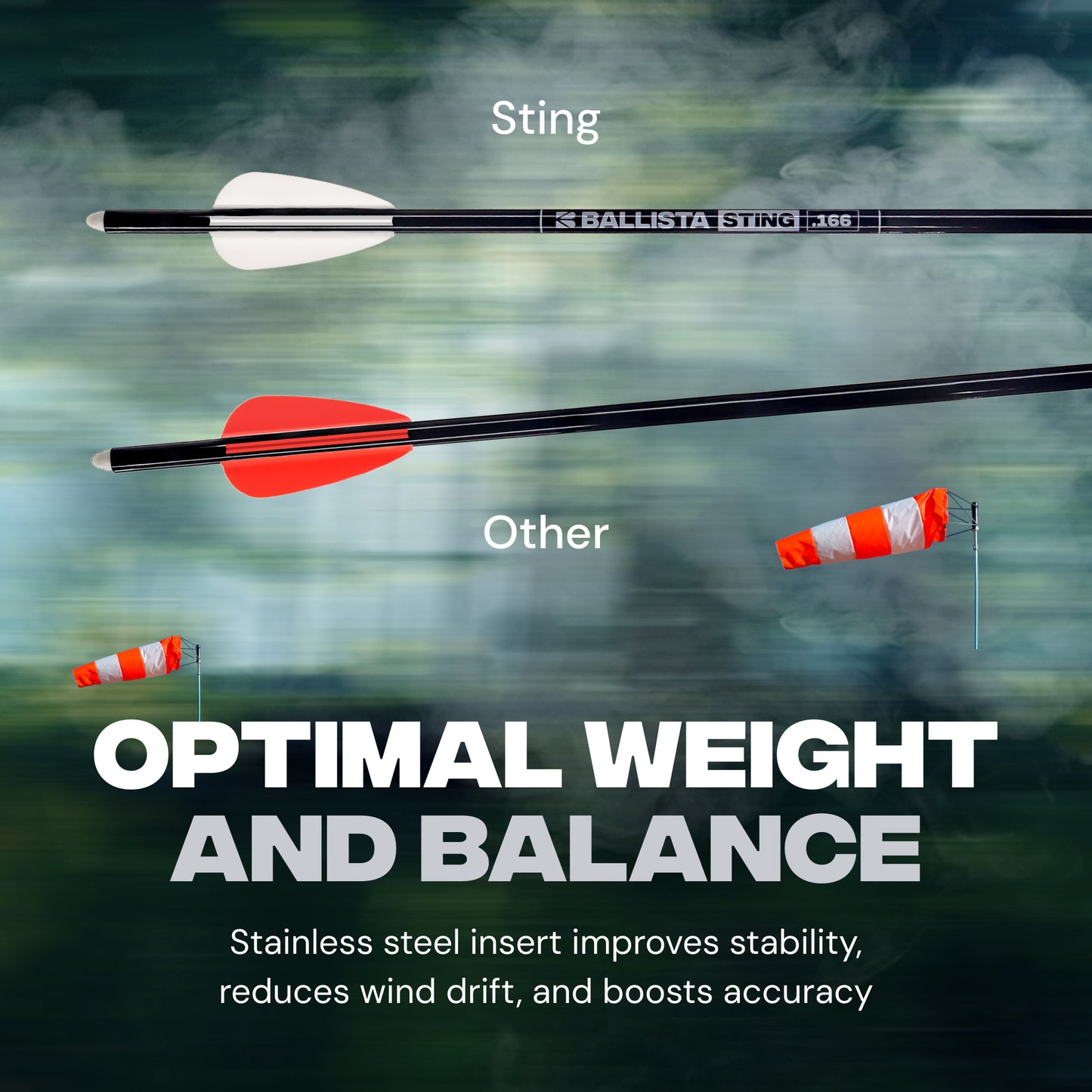 16" Micro-Diameter Sting Helical 3-Vanes Carbon Bolts – Built for Hawkwing