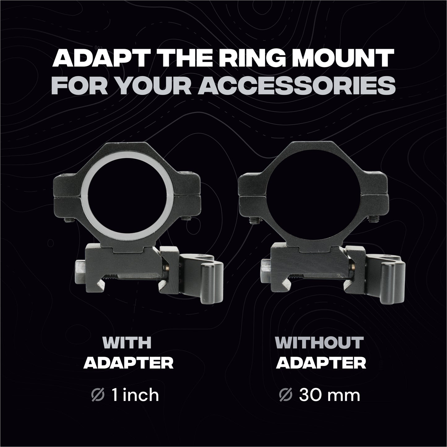 Mighty Tactical Quick Release Scope Ring Mount 25.4mm/30mm for 20mm Rail