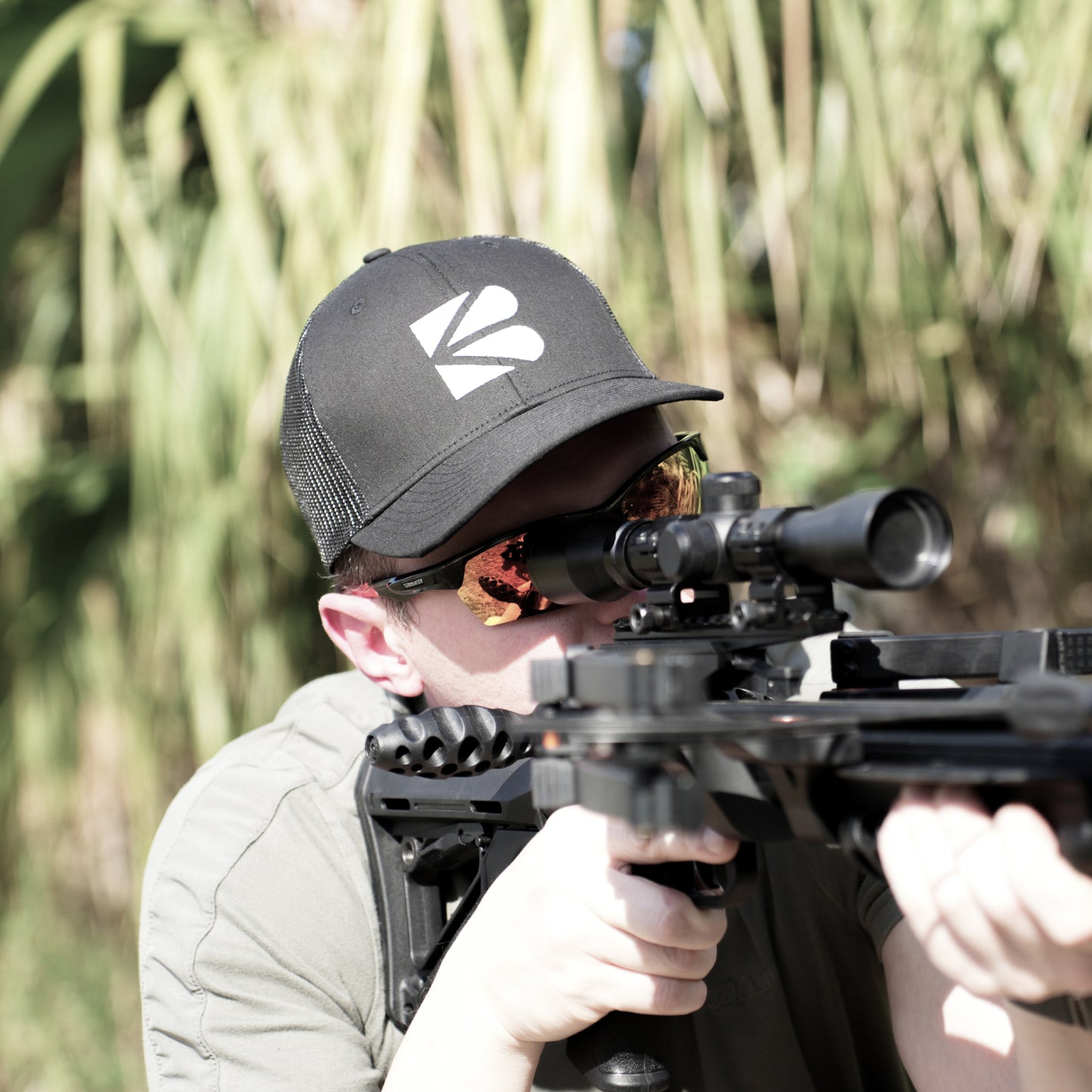 Black Trucker Cap – Classic Mesh-Back Hat with Embroidered Logo