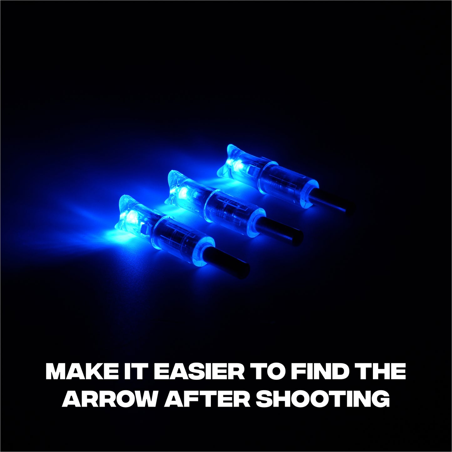 High Visibility 8.8 mm LED Lighted Nocks - Green / Red / Yellow / Blue - 3 pc