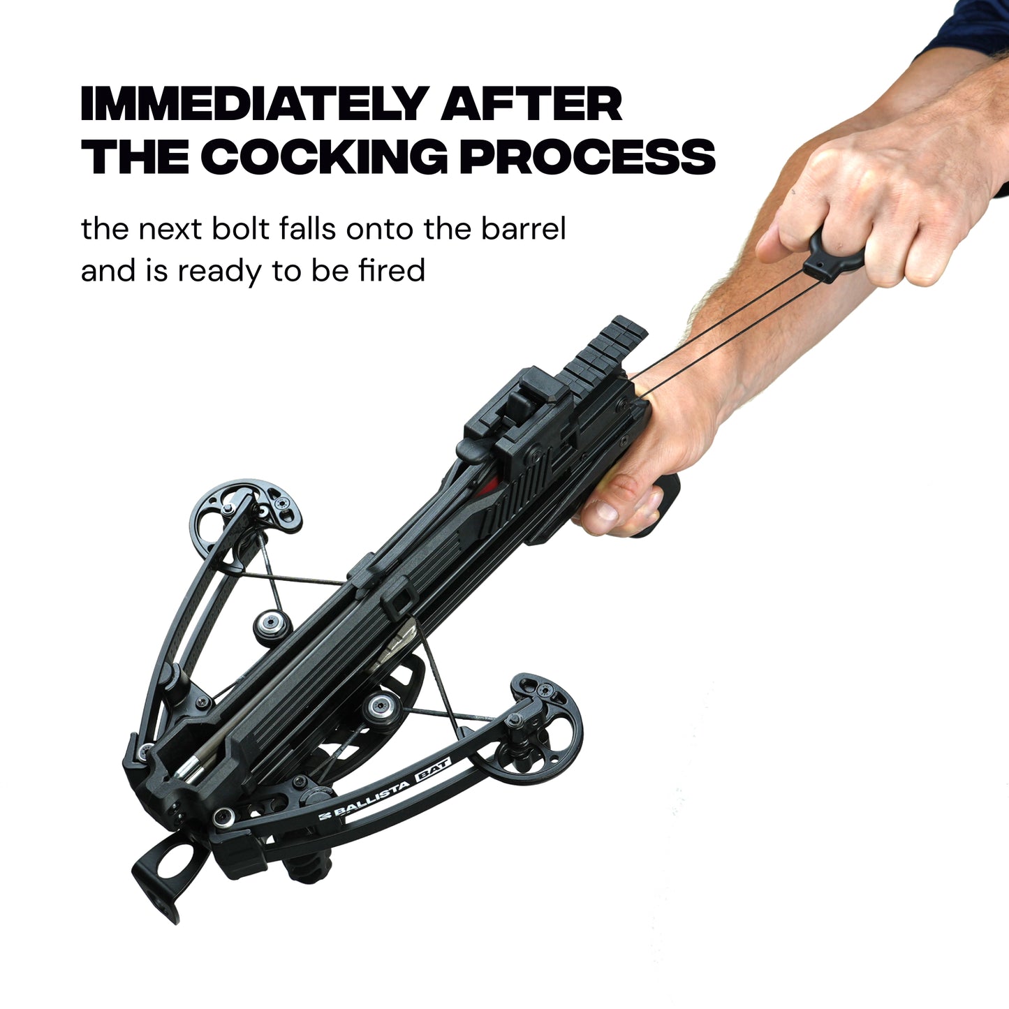 BAT Compound Small Crossbow with Magazine - 300 FPS, 130 lbs Draw - Refurbished