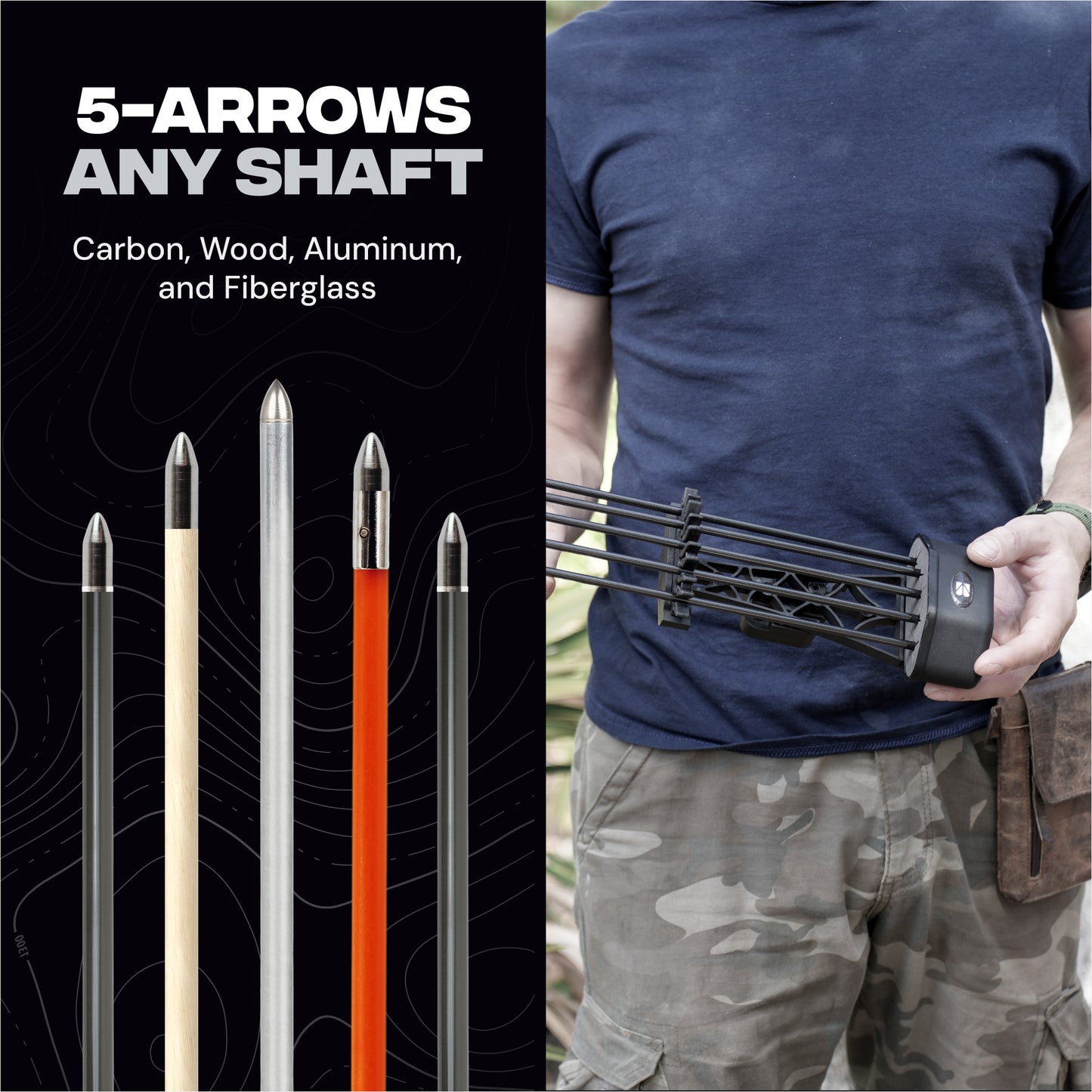Compact 5-Arrow Quiver for Bows