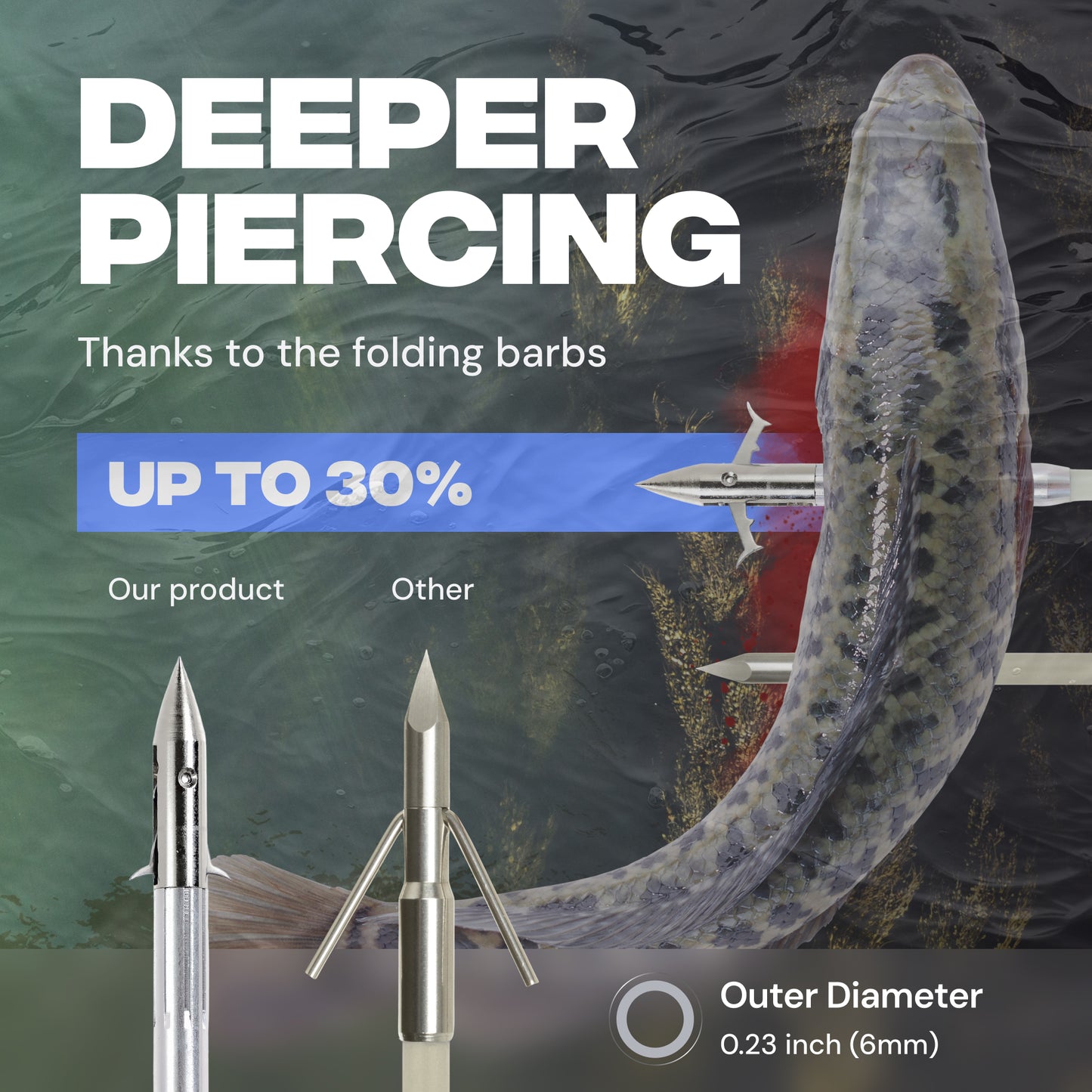 Bowfishing Arrows for Pistol Crossbow BALLISTA BAT (Pack of 3)