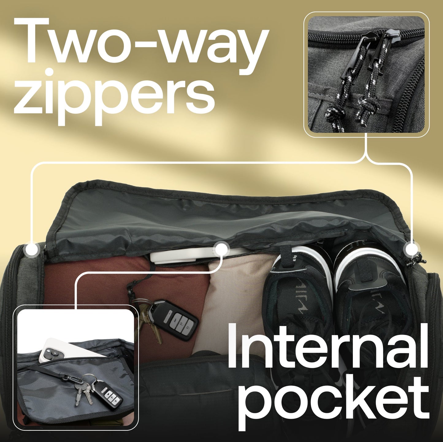 Movex 33L Medium Duffle Bag - Dark Gray