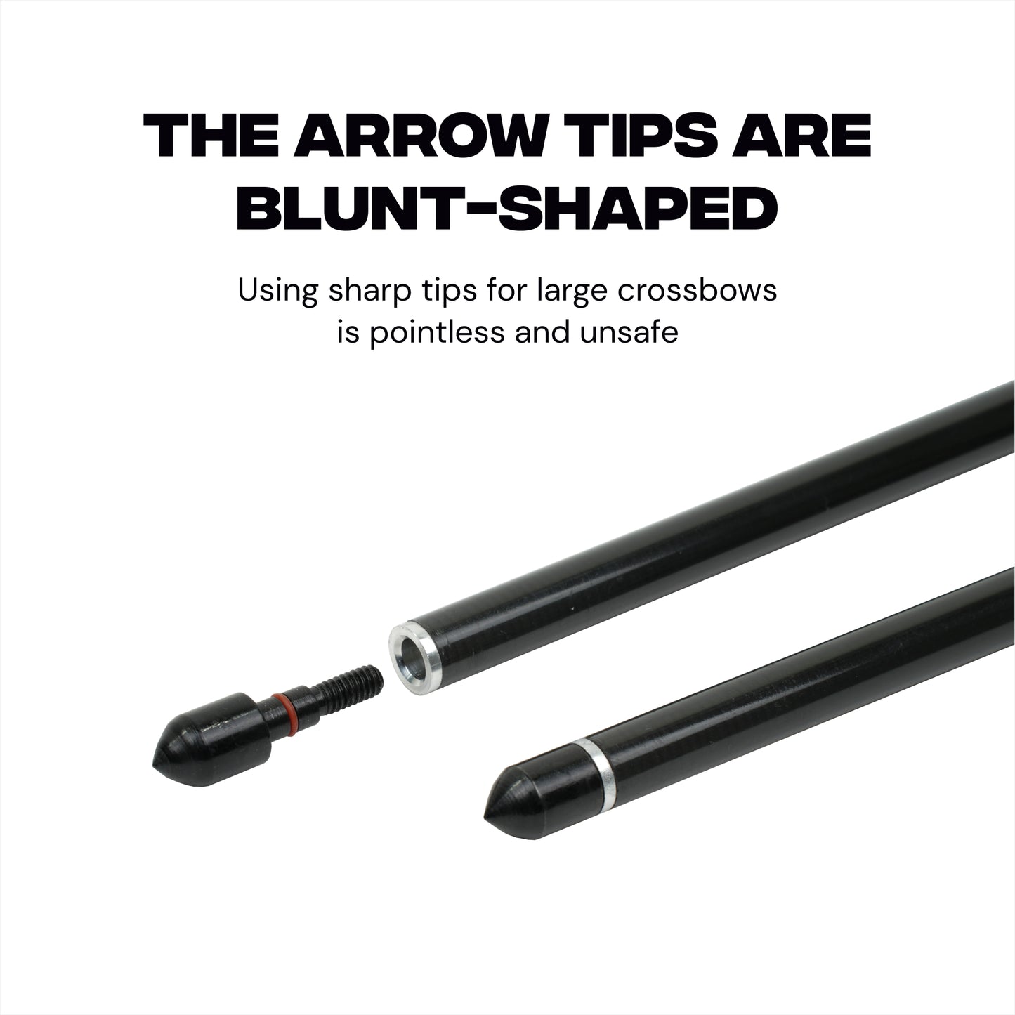 PIERCER 3-Vanes Carbon Crossbow Bolts - Ideal for MEGABAT Reverse - Pack of 6