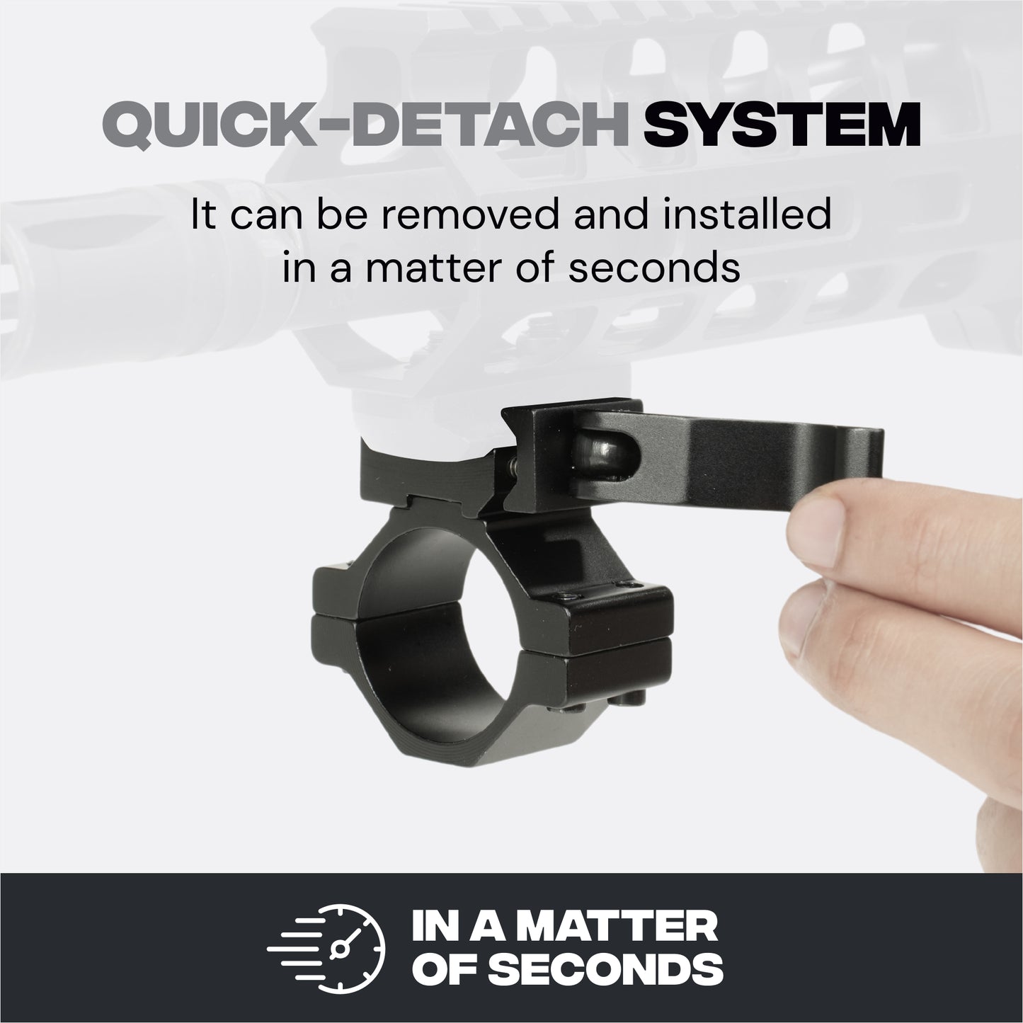 Mighty Tactical Quick Release Scope Ring Mount 25.4mm/30mm for 20mm Rail