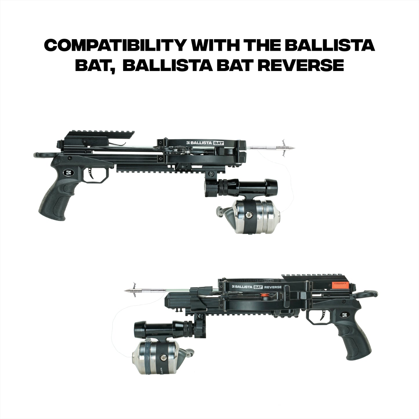 Bowfishing Kit: Complete Set for Crossbows - Includes Reel, Mount + Sleeve, Ring, Arrows