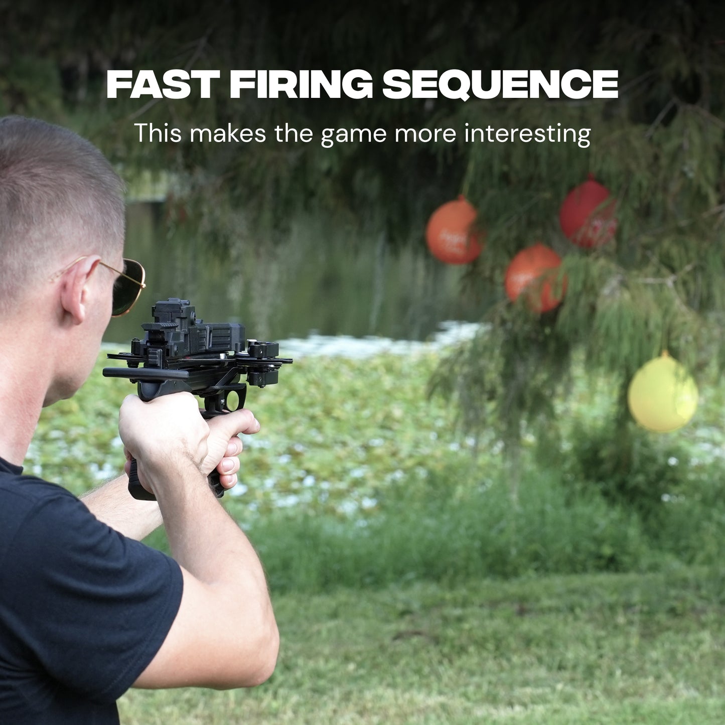 BAT Compound Small Crossbow with Magazine - 300 FPS, 130 lbs Draw - Refurbished