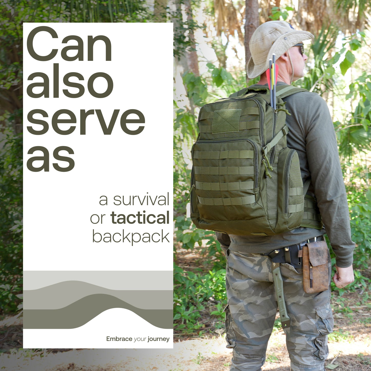 RIVER ROAD Huntex 40L Tactical Backpack for Hunting, Hiking Travel
