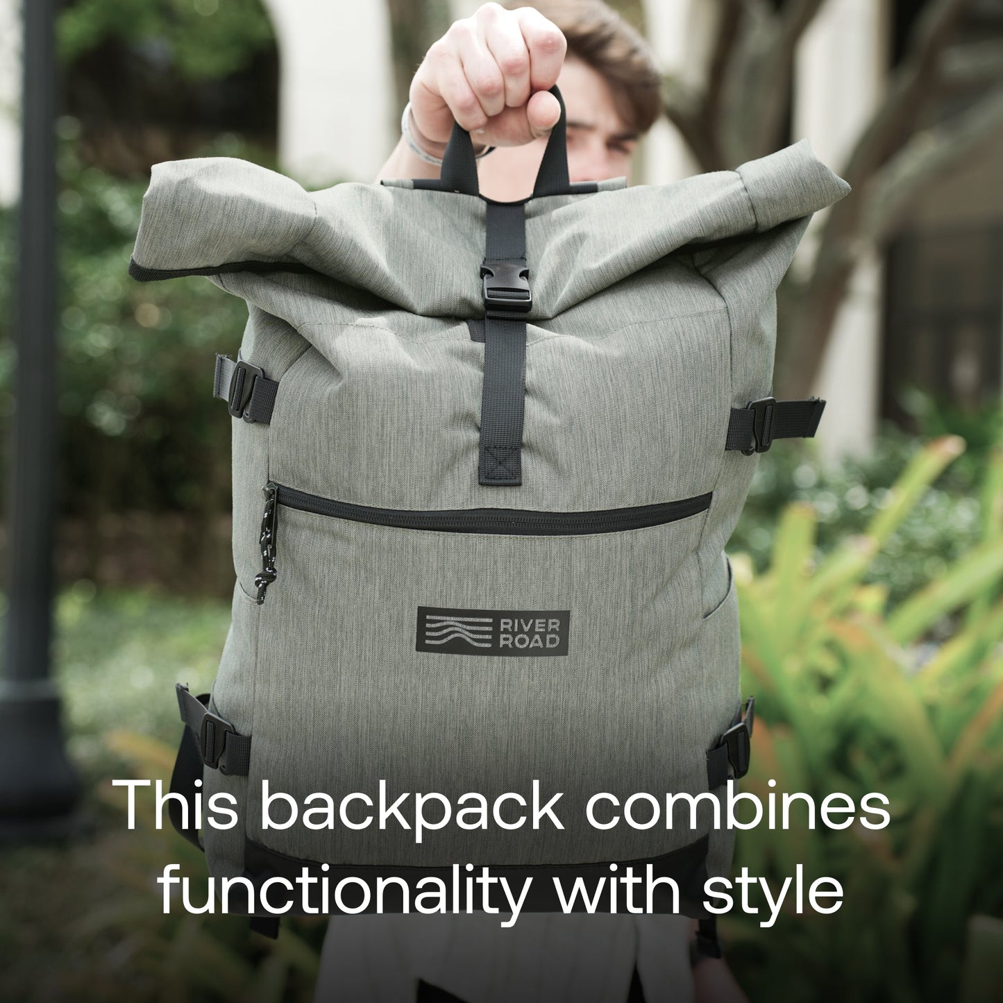 CityRoll Easy Access Backpack - Dark Green - 20 L