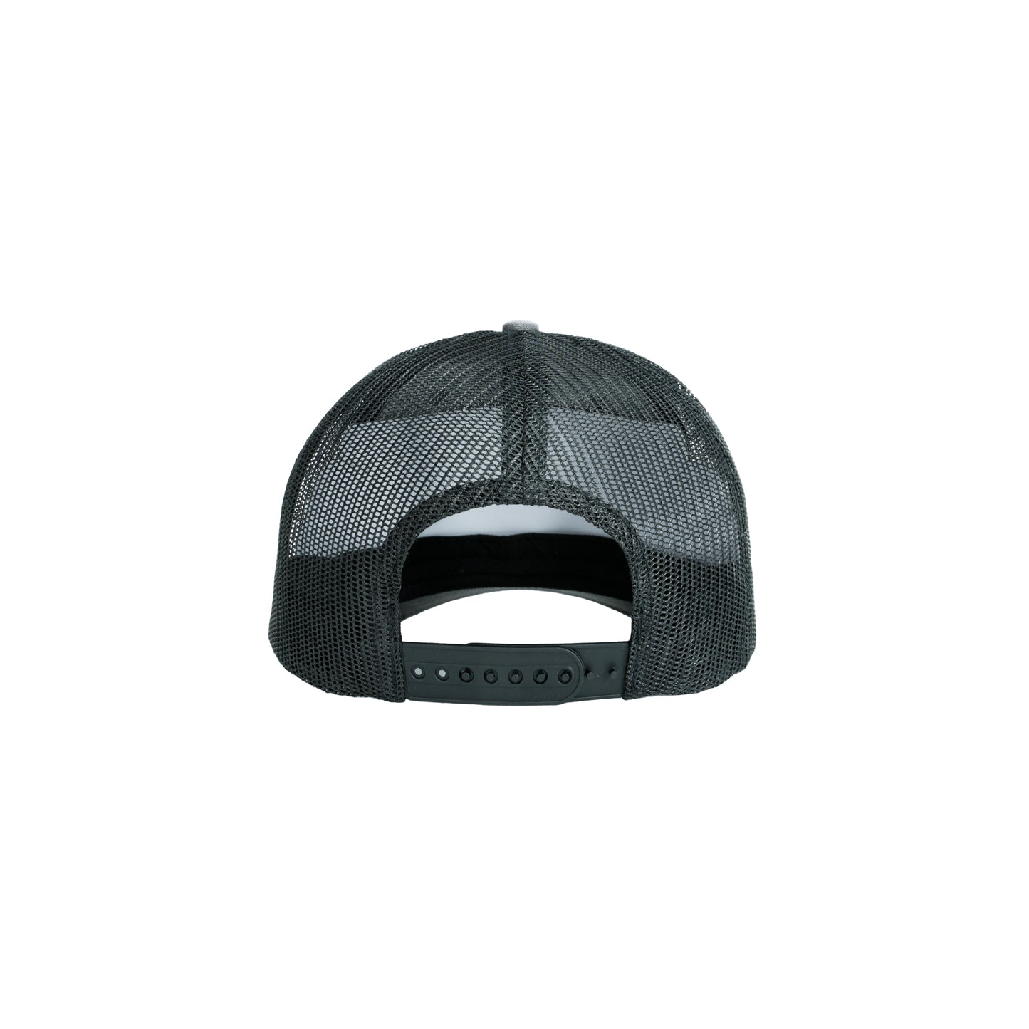 Gray & Black Trucker Cap – Classic Mesh-Back Hat with Rubber Logo Patch