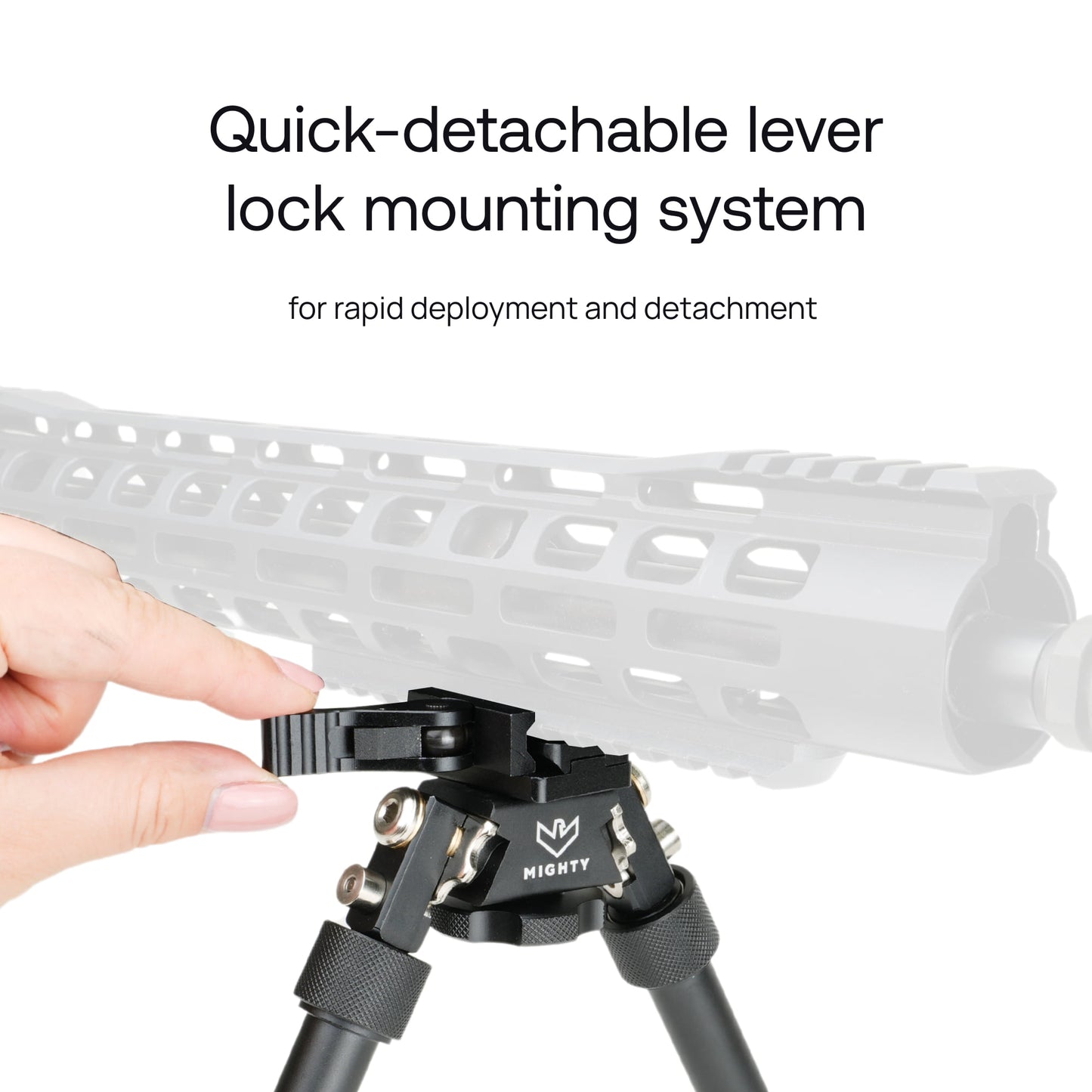 Mighty Hunting and Shooting Rifle Bipod with Standard Picatinny Mount Adapter