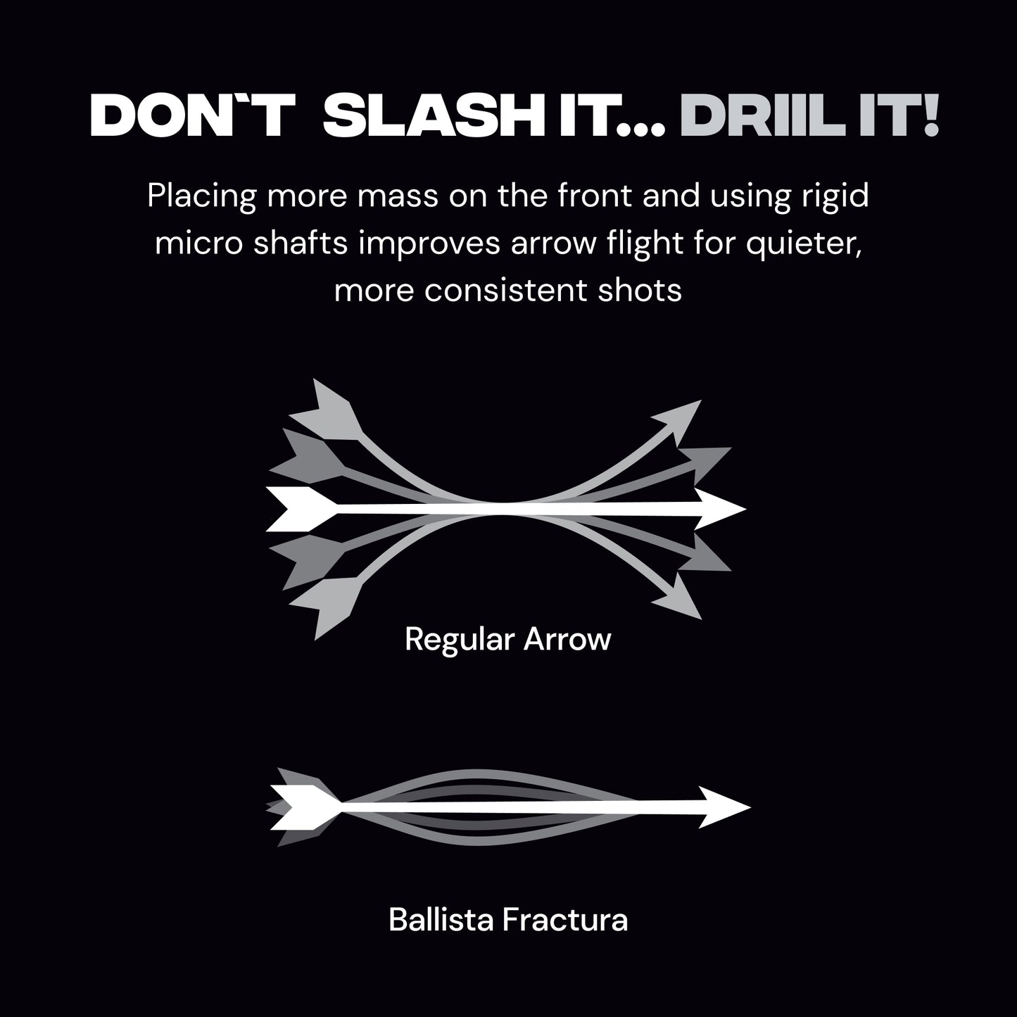FRACTURA Bow Hunting Micro Diameter Arrows - Carbon, 30", OD 6mm (Pack of 6)