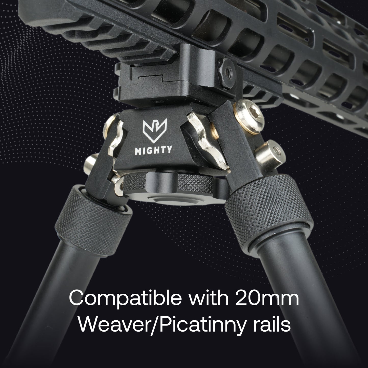 Mighty Hunting and Shooting Rifle Bipod with Standard Picatinny Mount Adapter
