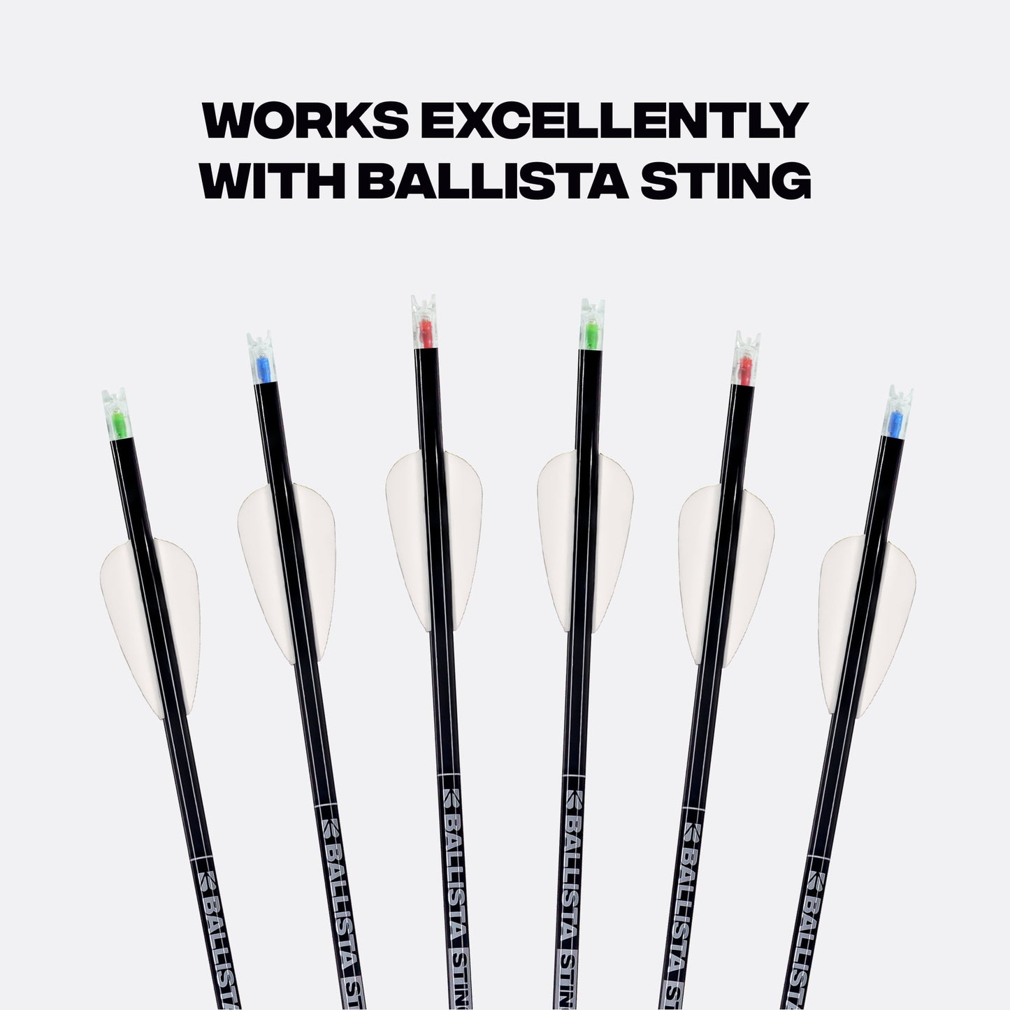 6mm Lighted Nocks - High Visibility LED, Long Battery Life - Blue / Red / Green - 3 pc