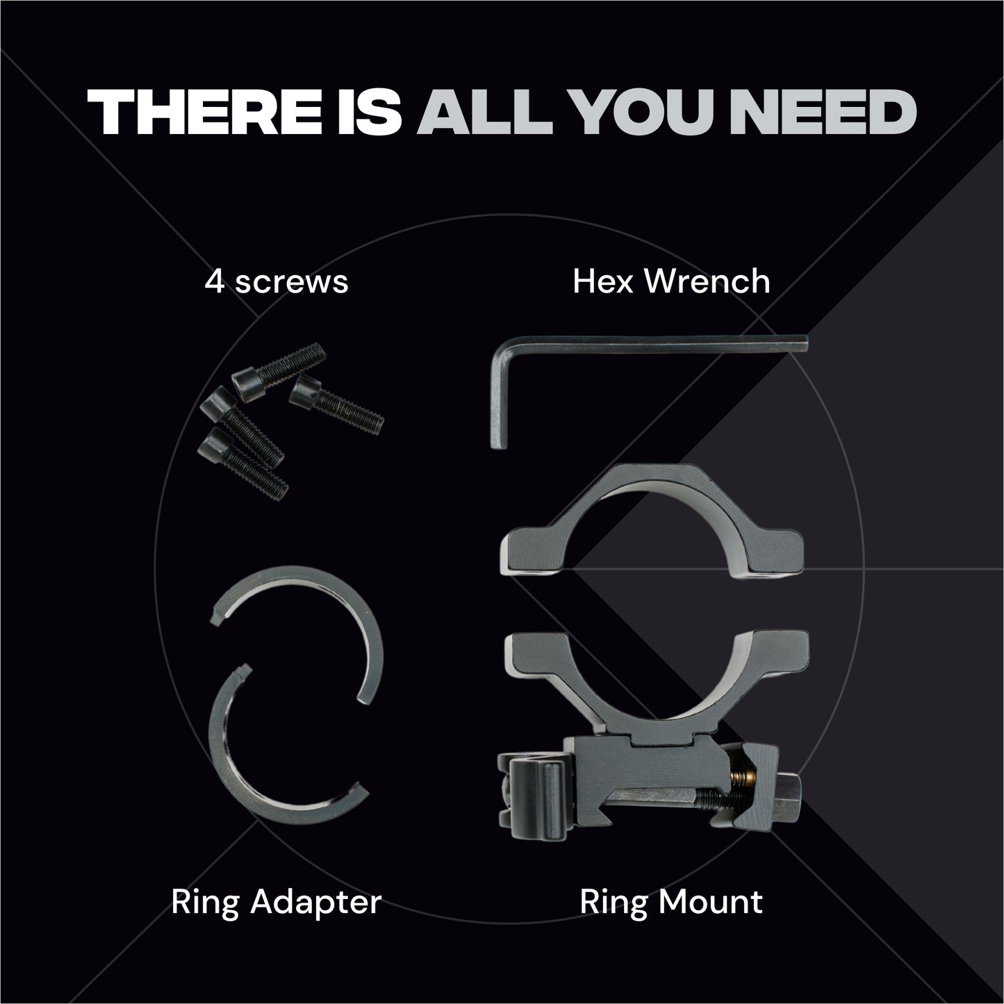 Mighty Tactical Quick Release Scope Ring Mount 25.4mm/30mm for 20mm Rail