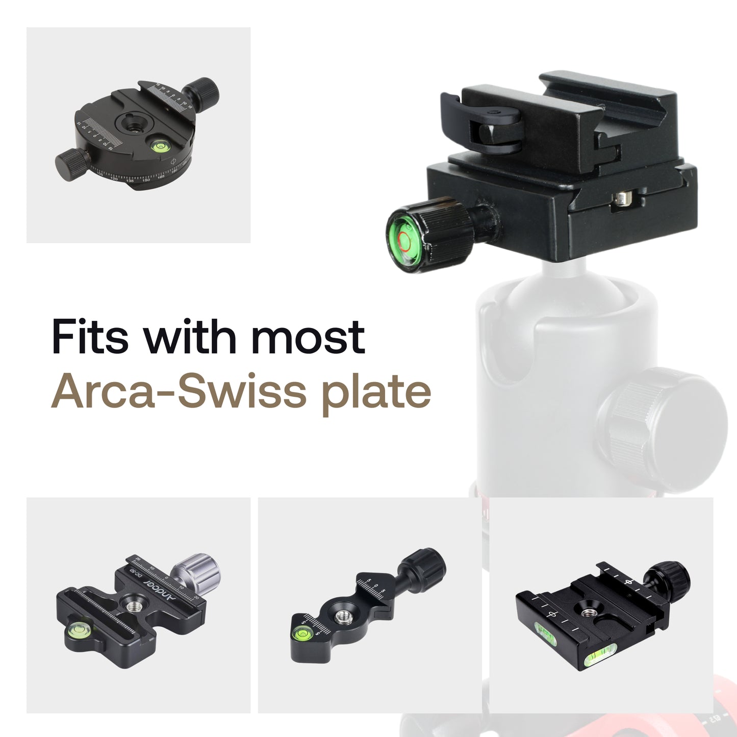 MIGHTY TACTICAL Picatinny Rail Adapter for Arca-Swiss Plate Mount - Tripod Head Arca Clamp Adapter - V2