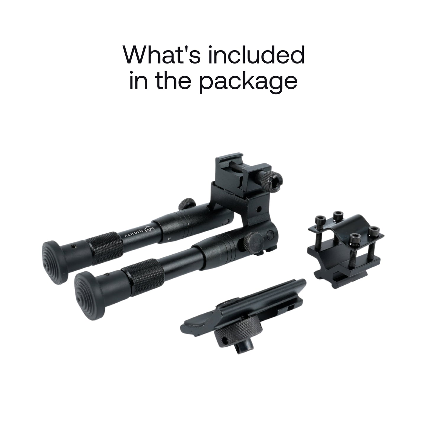 Mighty 3 in 1 Tactical Rifle Bipod with Rail Mount Adapter and Barrel Clamp