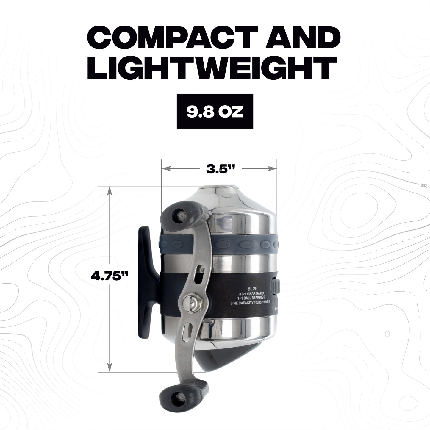BL25 Spincast Bowfishing Reel - Slingshot Bow Fishing Stainless Steel