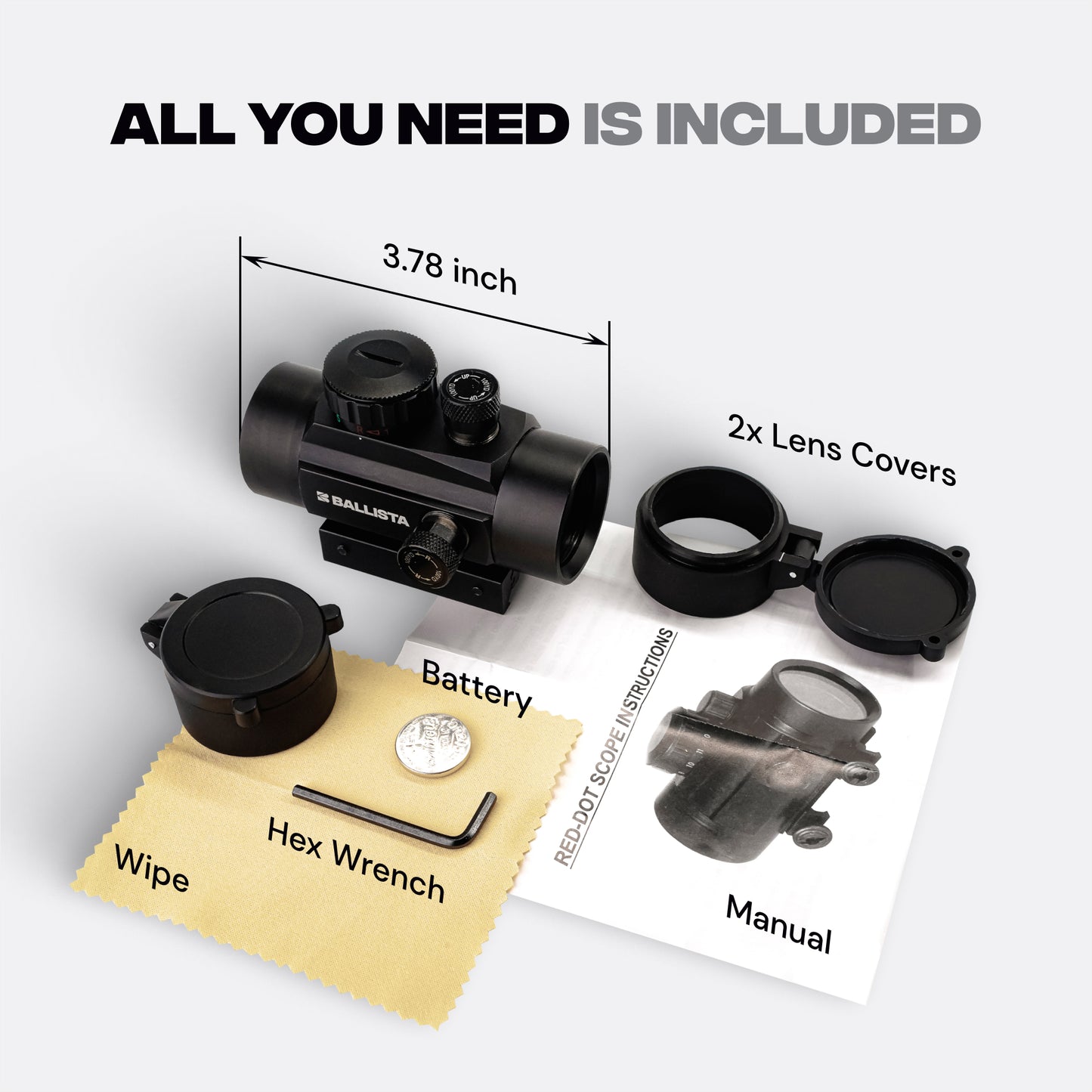 Crossbows Tactical Reflex Red Dot Sight Optic 1x30mm - 20mm/11mm Mount