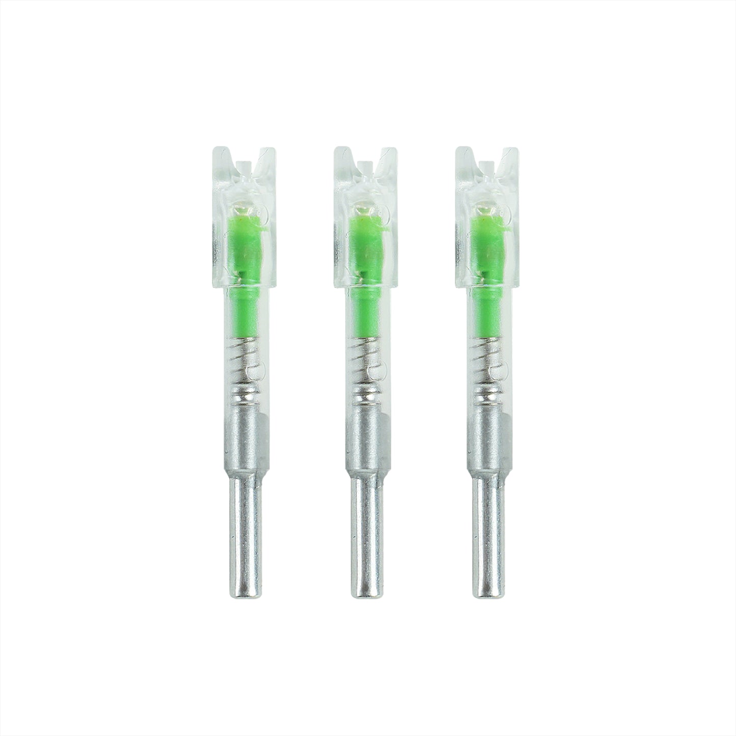 6mm Lighted Nocks - High Visibility LED, Long Battery Life - Blue / Red / Green - 3 pc