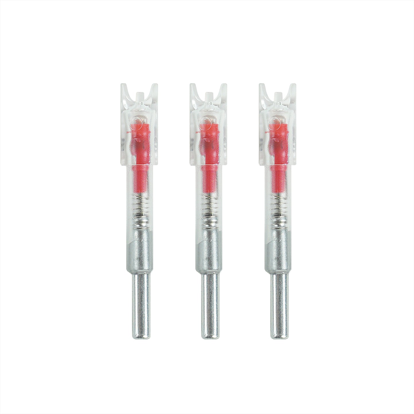 6mm Lighted Nocks - High Visibility LED, Long Battery Life - Blue / Red / Green - 3 pc