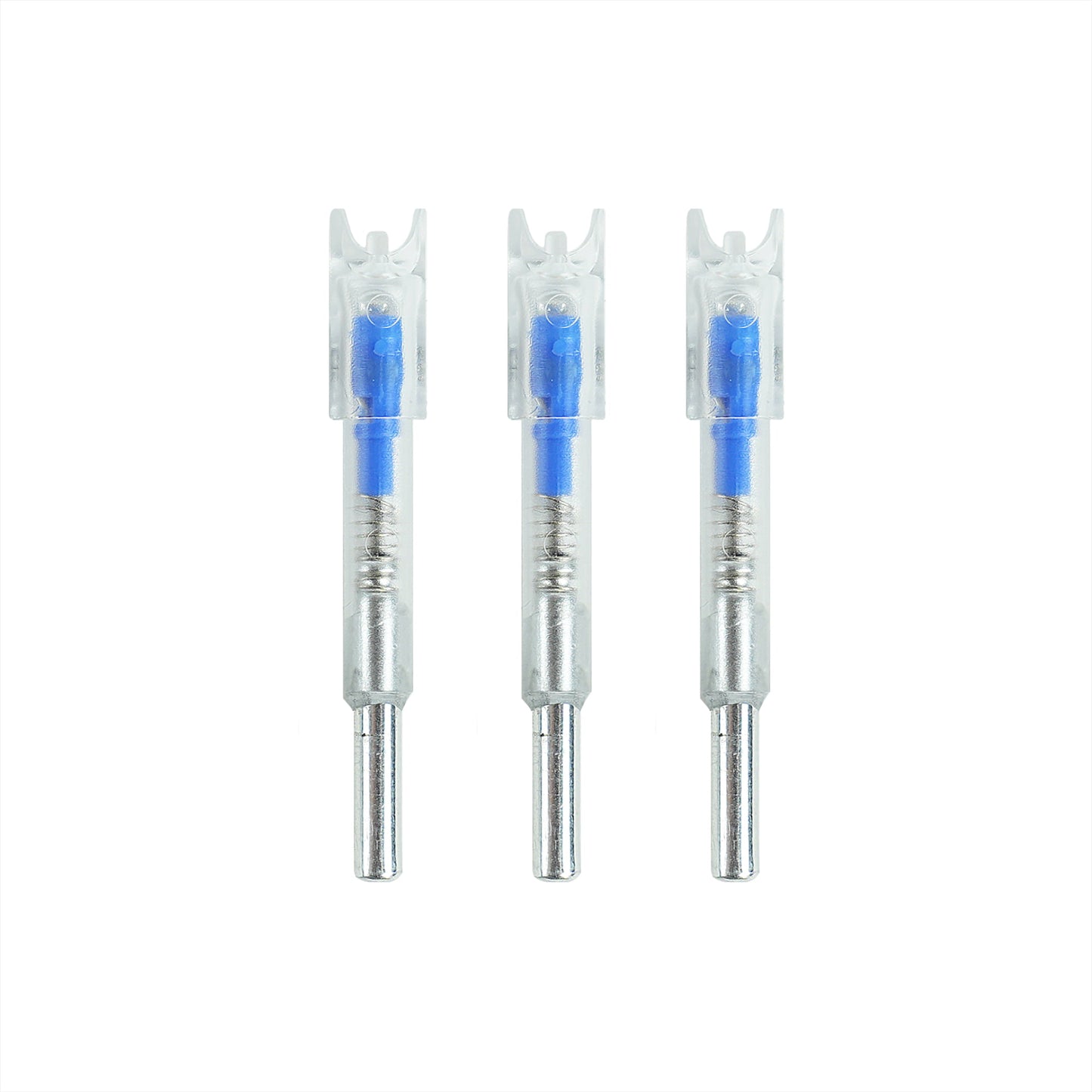 6mm Lighted Nocks - High Visibility LED, Long Battery Life - Blue / Red / Green - 3 pc