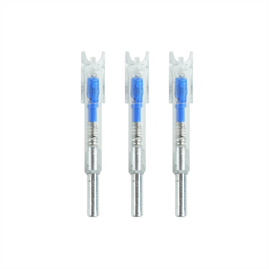6mm Lighted Nocks - High Visibility LED, Long Battery Life - Blue / Red / Green - 3 pc