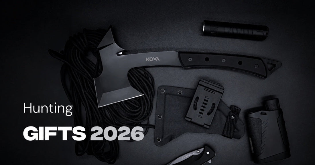 Hunting gifts for 2026 with outdoor tools and accessories