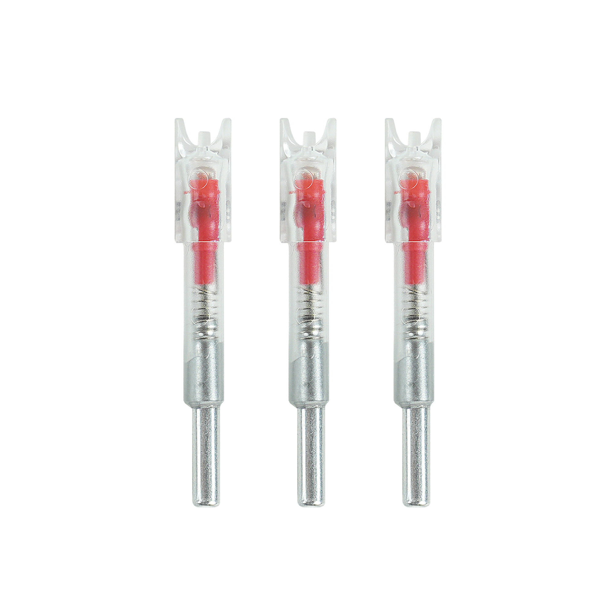 6mm Lighted Nocks - High Visibility LED, Long Battery Life - Blue / Red / Green - 3 pc