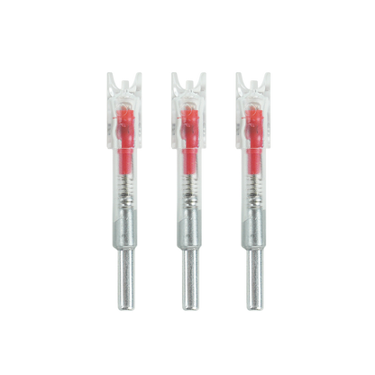 6mm Lighted Nocks - High Visibility LED, Long Battery Life - Blue / Red / Green - 3 pc