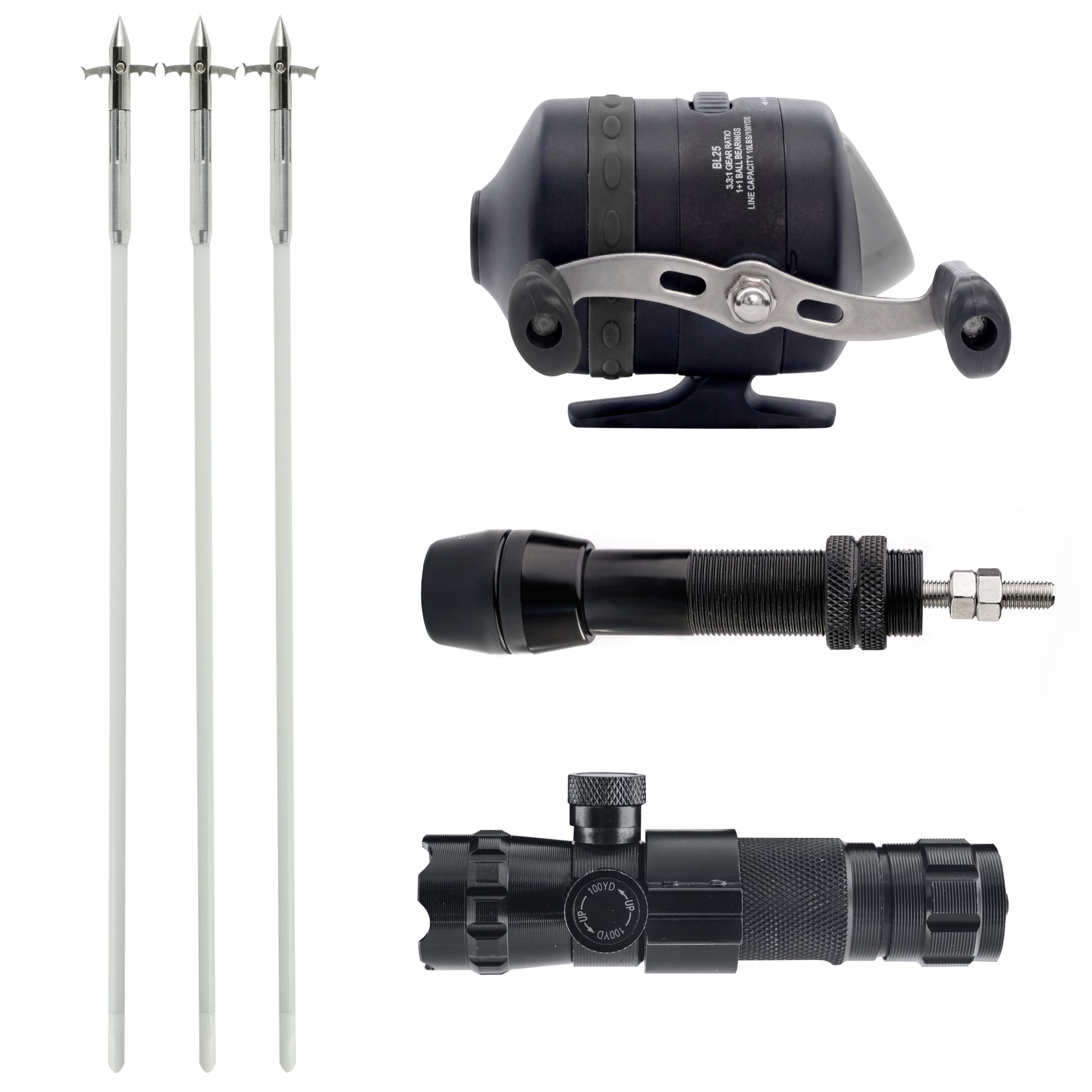 bow fishing reel and arrow surwolf Bowfishing Compound Kit Ready to Fish Kit with Bowfishing Reel, Bow Arrows Right & Left Hand for Adult/Youth Fishing Hunting, Target Shooting (Left Handed, Black) : Sports Braided dacron line Bowfishing Tips for Beginners